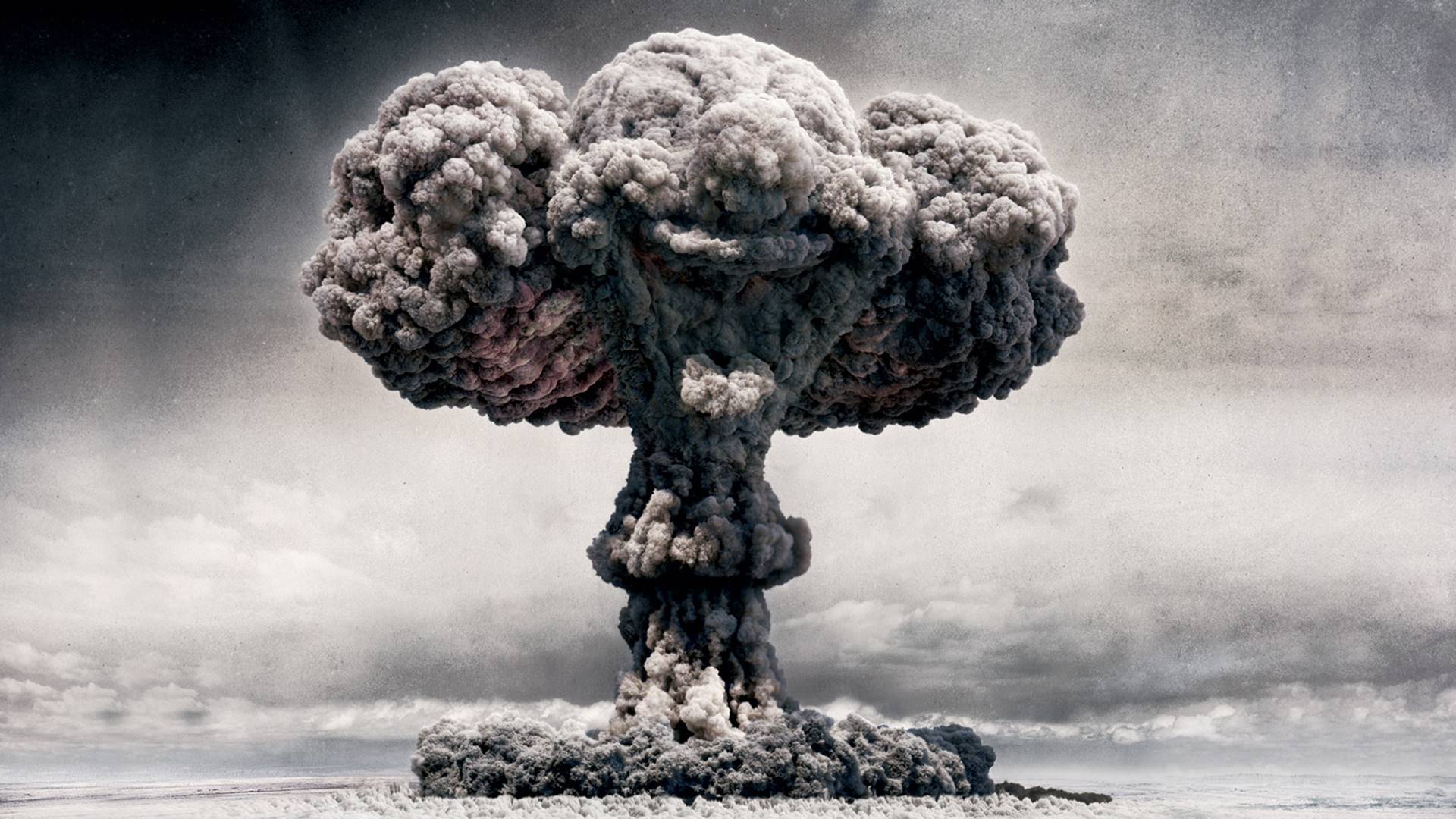 Nuclear Bomb Mushroom Cloud Explosion Clown 1920x1080