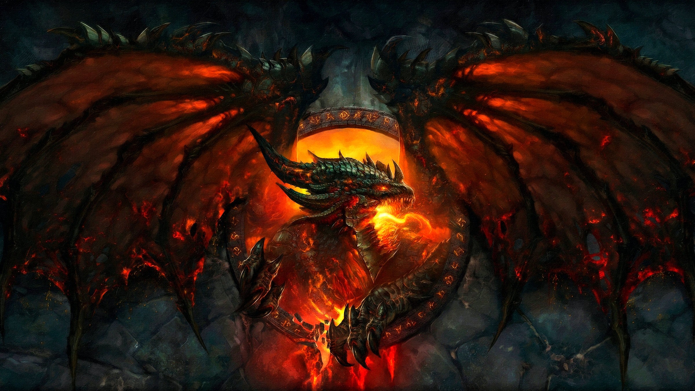 World Of Warcraft World Of Warcraft Cataclysm Deathwing 2400x1351