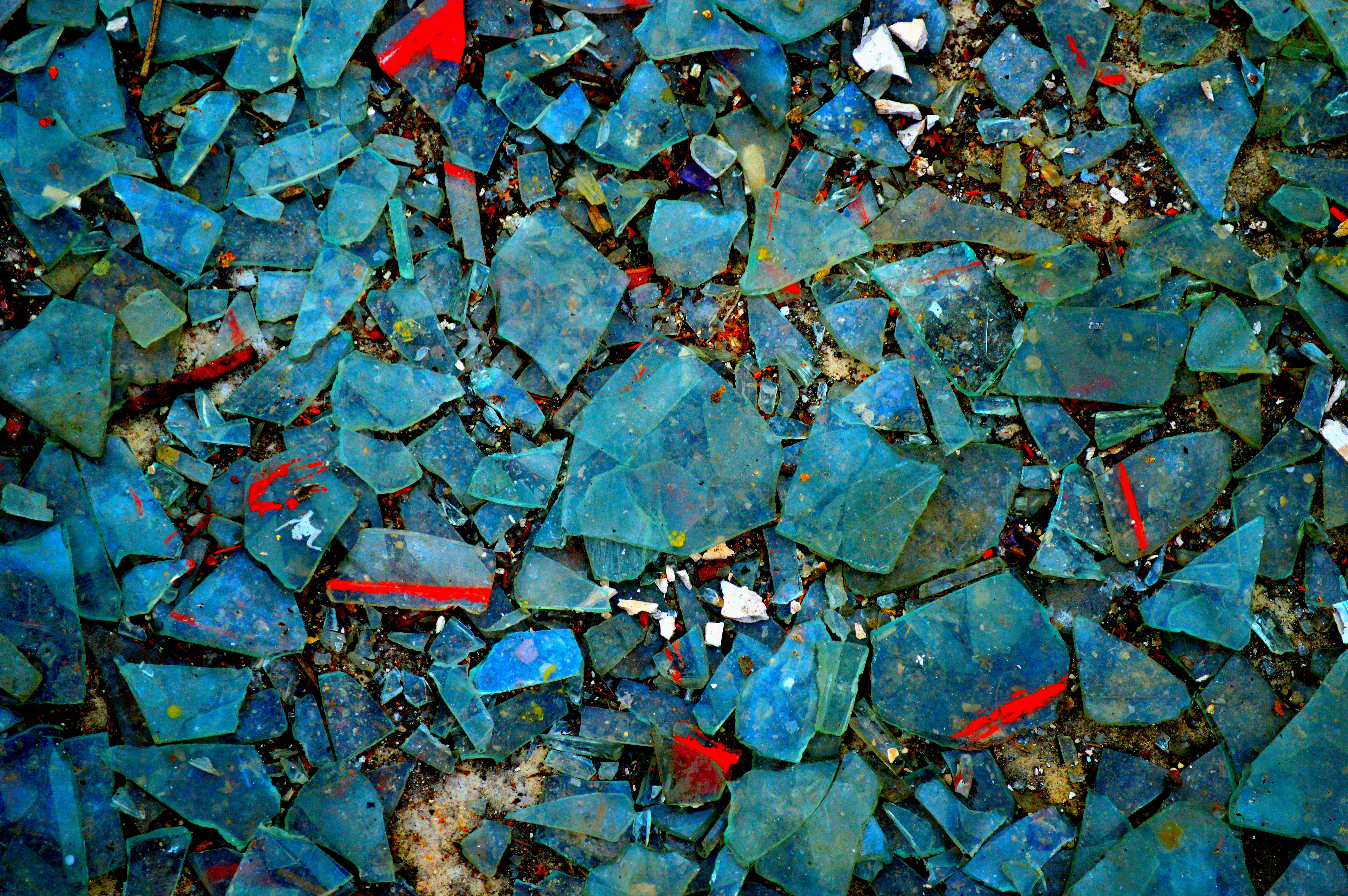 Broken Glass Blue Shards 6016x4000