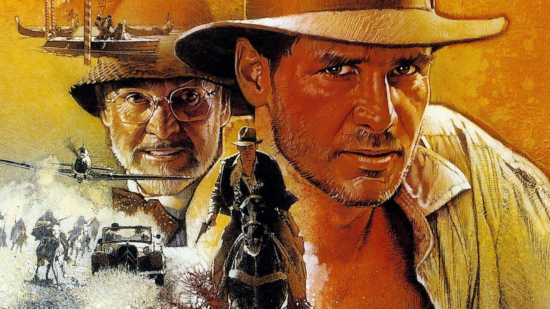 Movies Indiana Jones Indiana Jones And The Last Crusade Harrison Ford Sean Connery 1920x1080