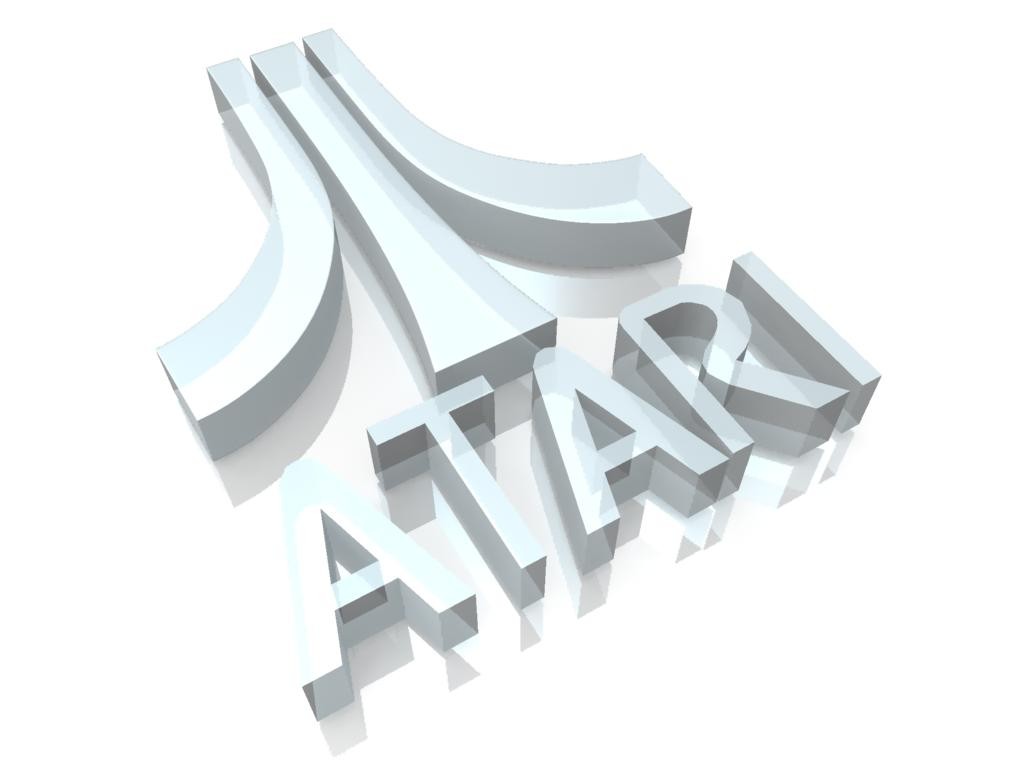 Minimalism Logo Atari Brands Vintage Computer 3D White Background 1024x768