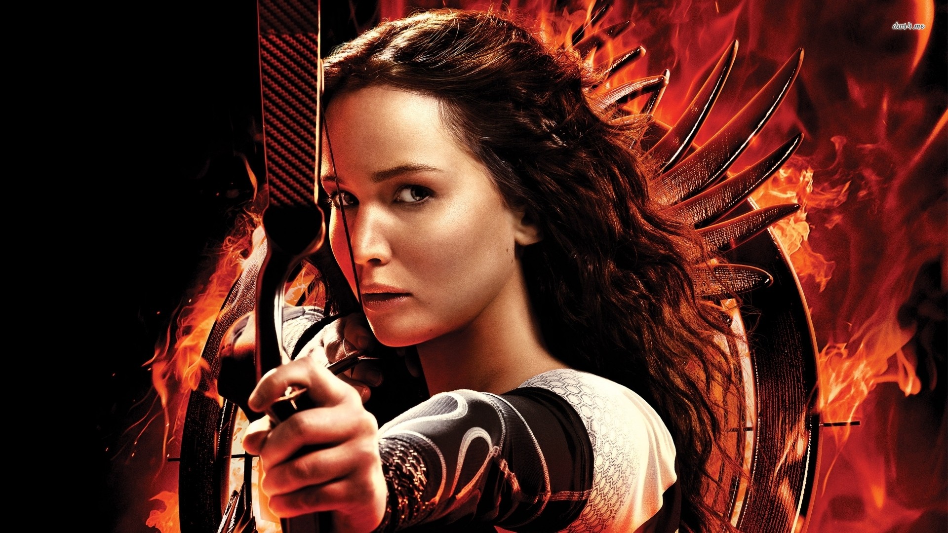 Hunger Games The Hunger Games Brunette Jennifer Lawrence Movies Archery 1920x1080