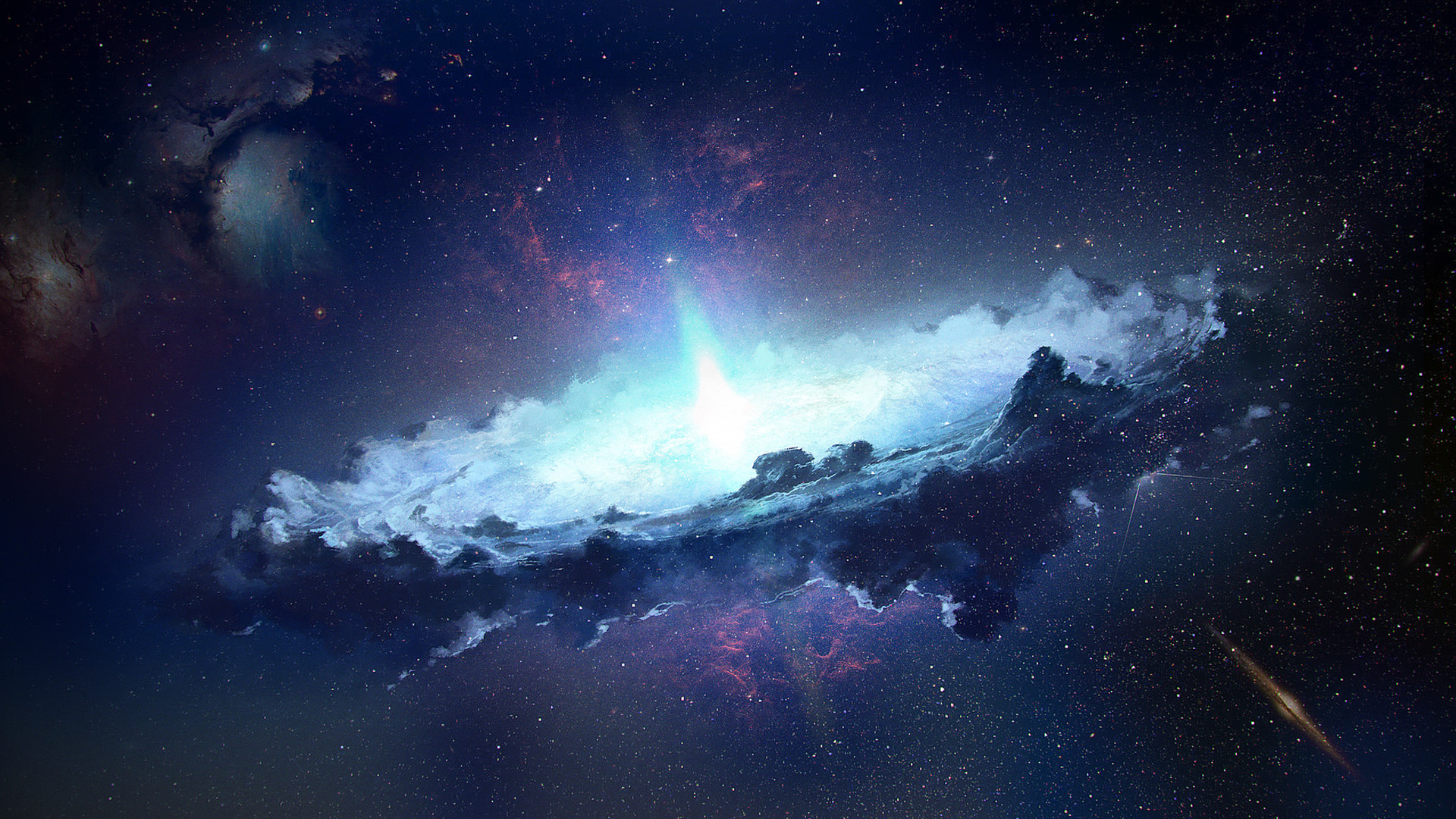 Space Galaxy Digital Art Dark Space Art Thomas Du Crest 1920x1080