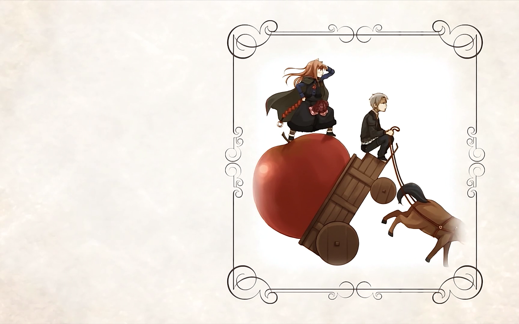 Spice And Wolf Holo Spice And Wolf Apples Lawrence Kraft Anime Okamimimi 1680x1050