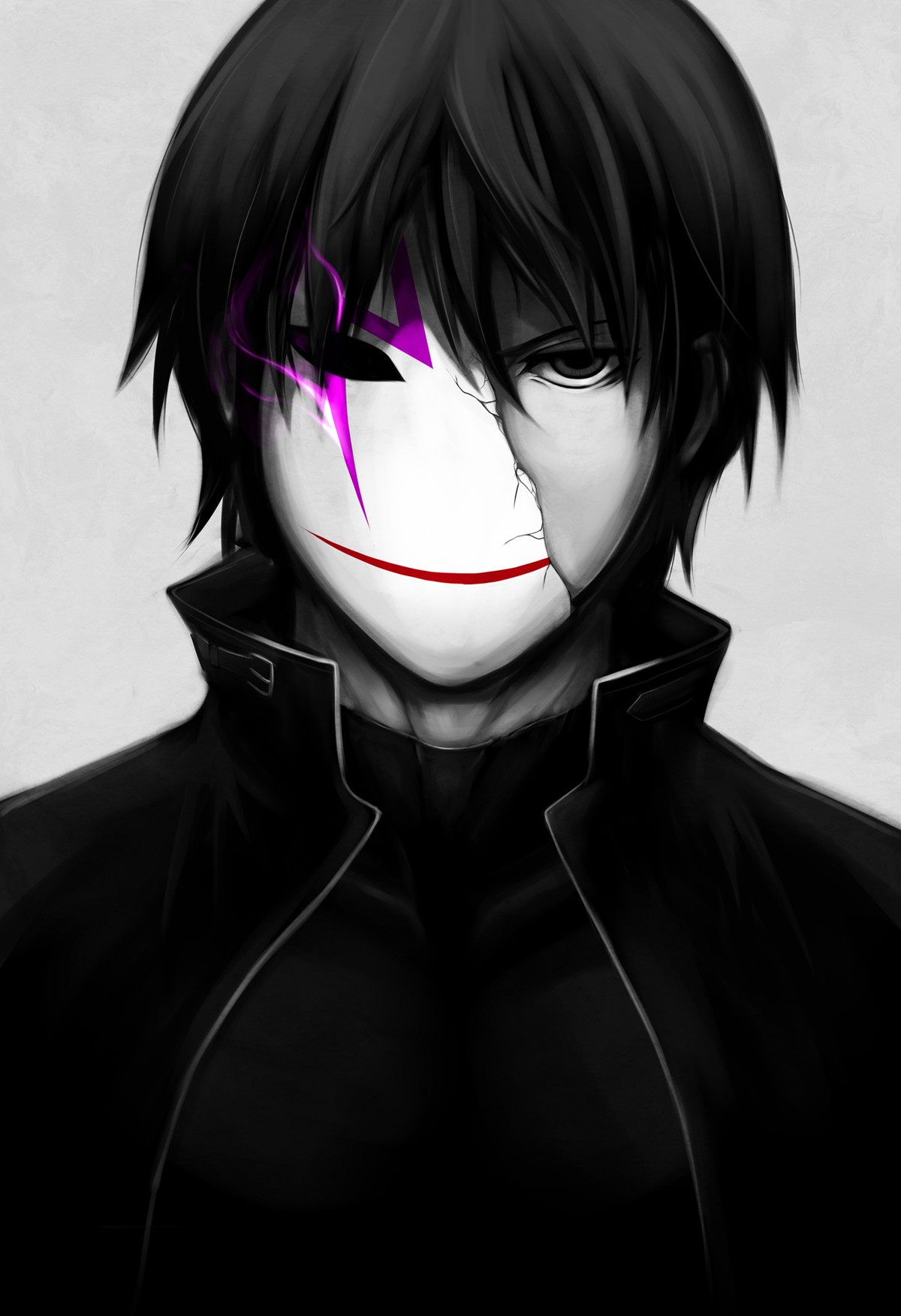 Hei Darker Than Black Mask Selective Coloring Anime Boys 1200x1752