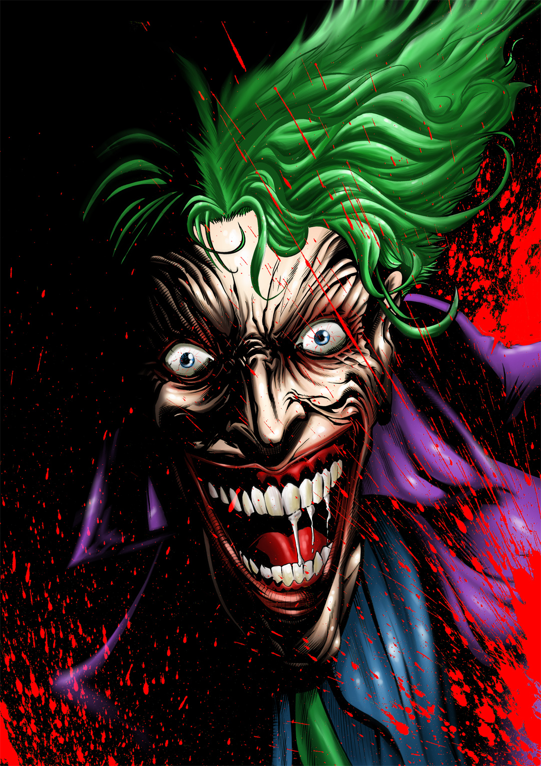 Gongon Joker Villains DC Comics Illustration Batman 1081x1531