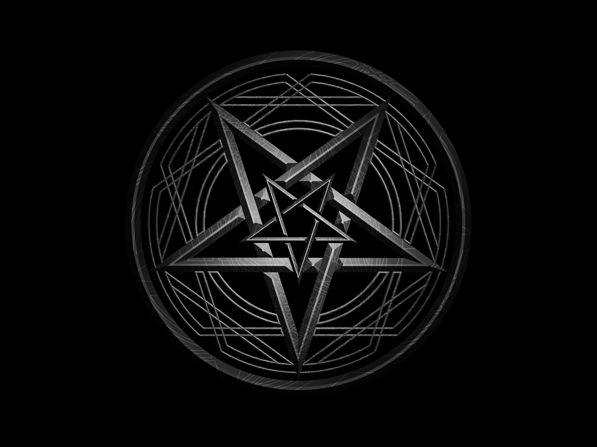 Pentagram Inverted Pentagram Satanic Simple Background Black Background Wallpaper Resolution 48x1536 Id 5097 Wallha Com
