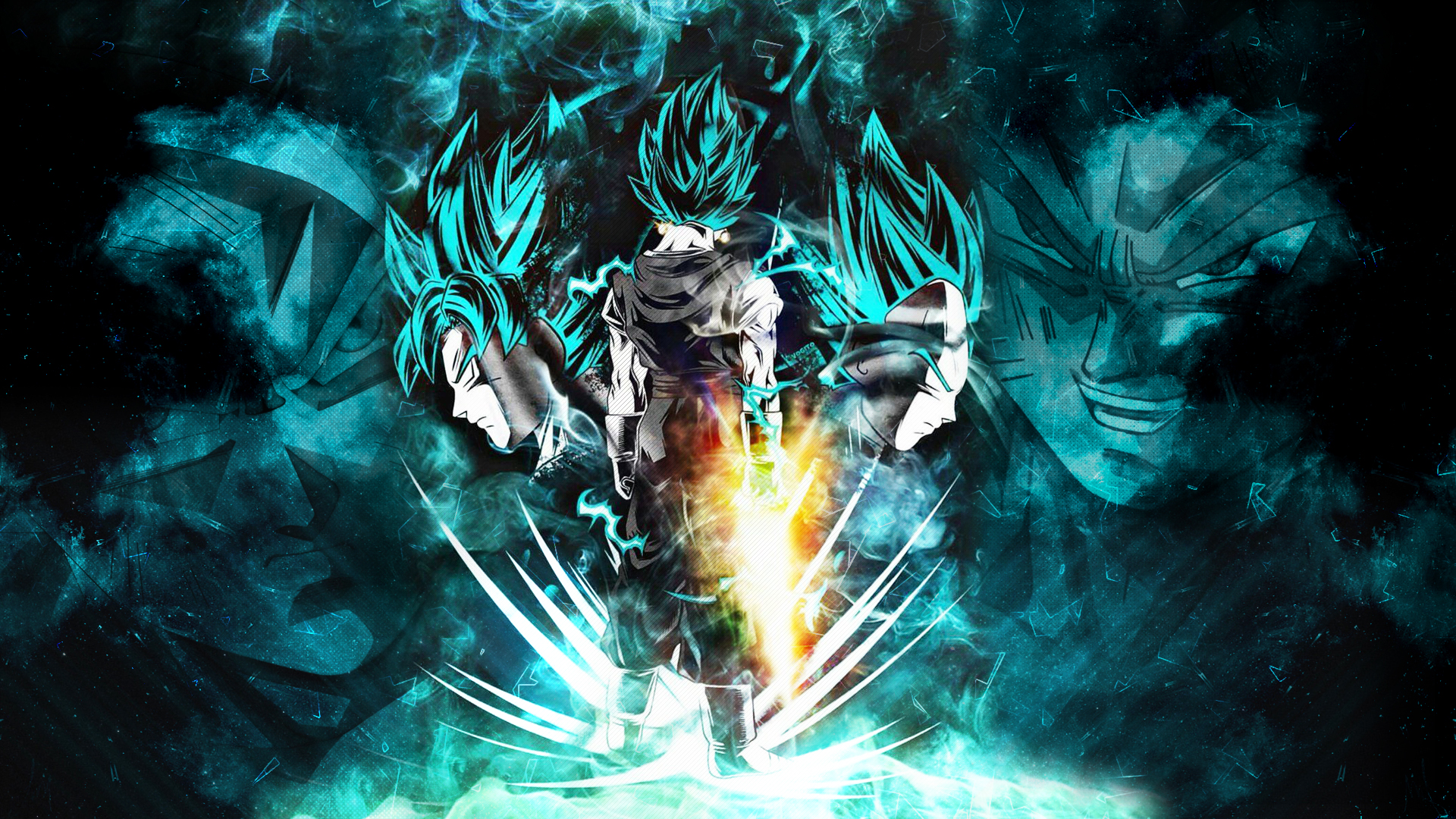 Dragon Ball Super Vegeta Super Saiyajin Blue Super Saiyan Blue Dragon Ball Turquoise Cyan 1920x1080