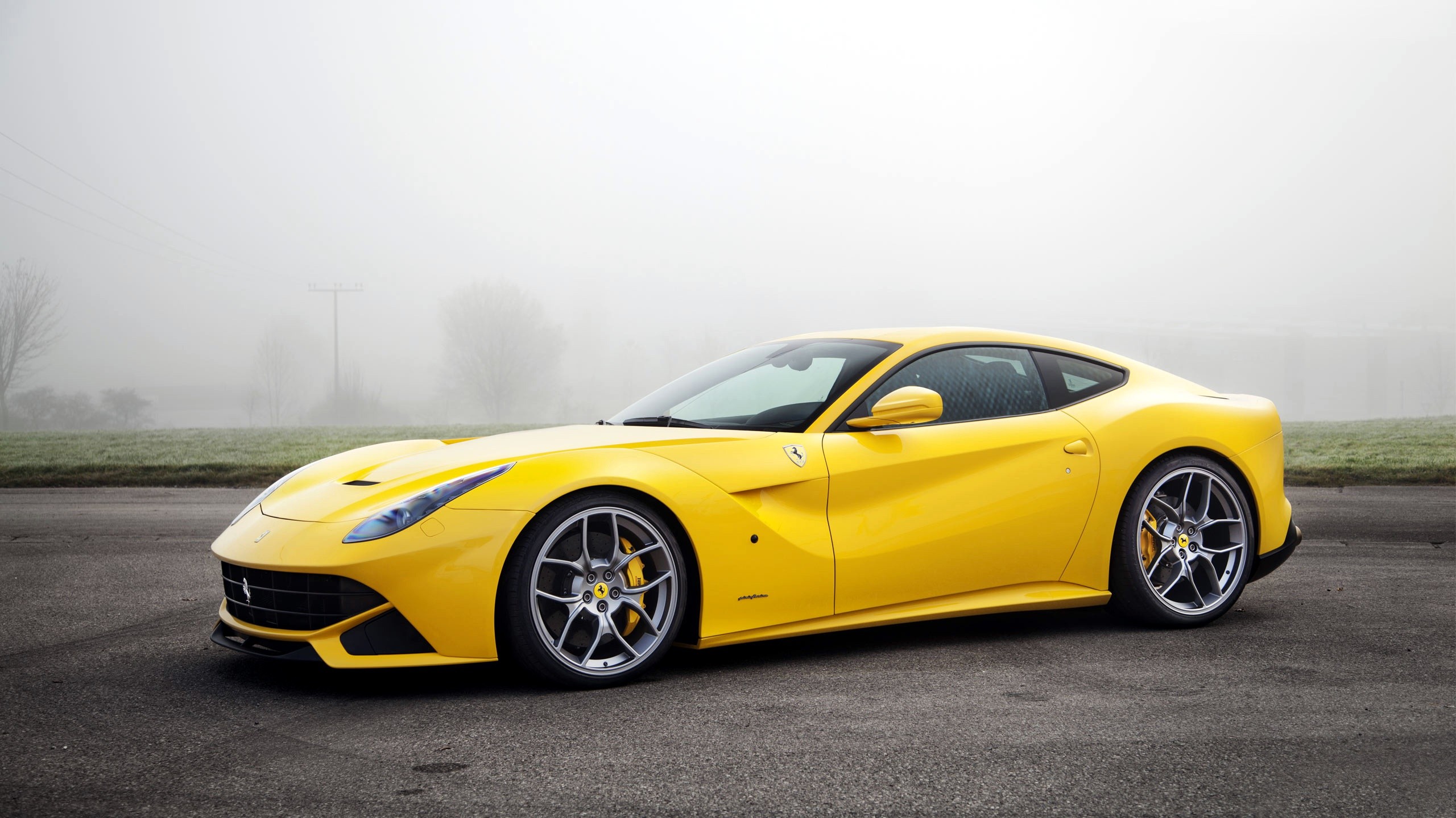 Car Ferrari F12 Yellow Cars Ferrari F12 F12 Berlinetta Vehicle 2560x1440