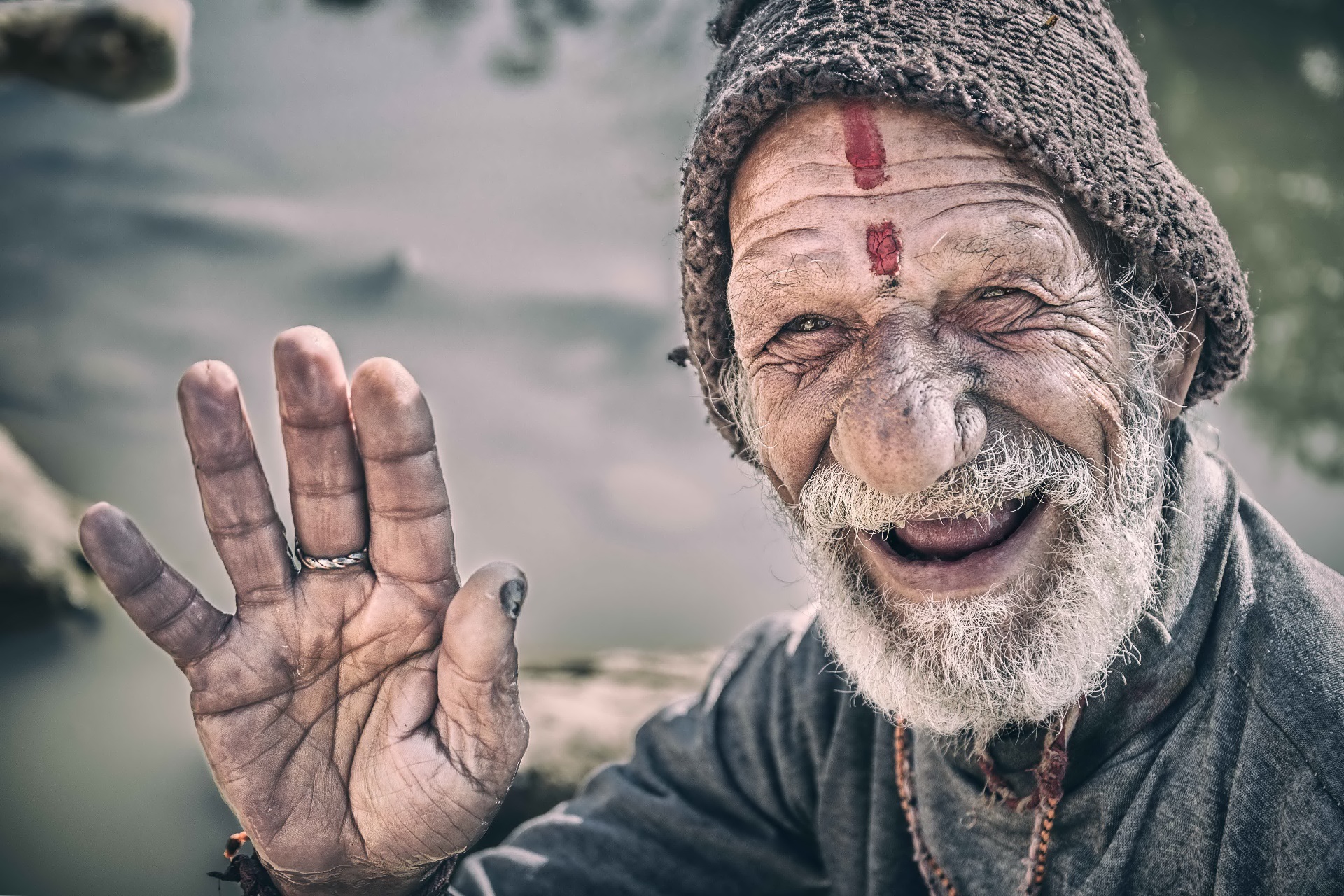 Old Happy Men People Nepal 1920x1280