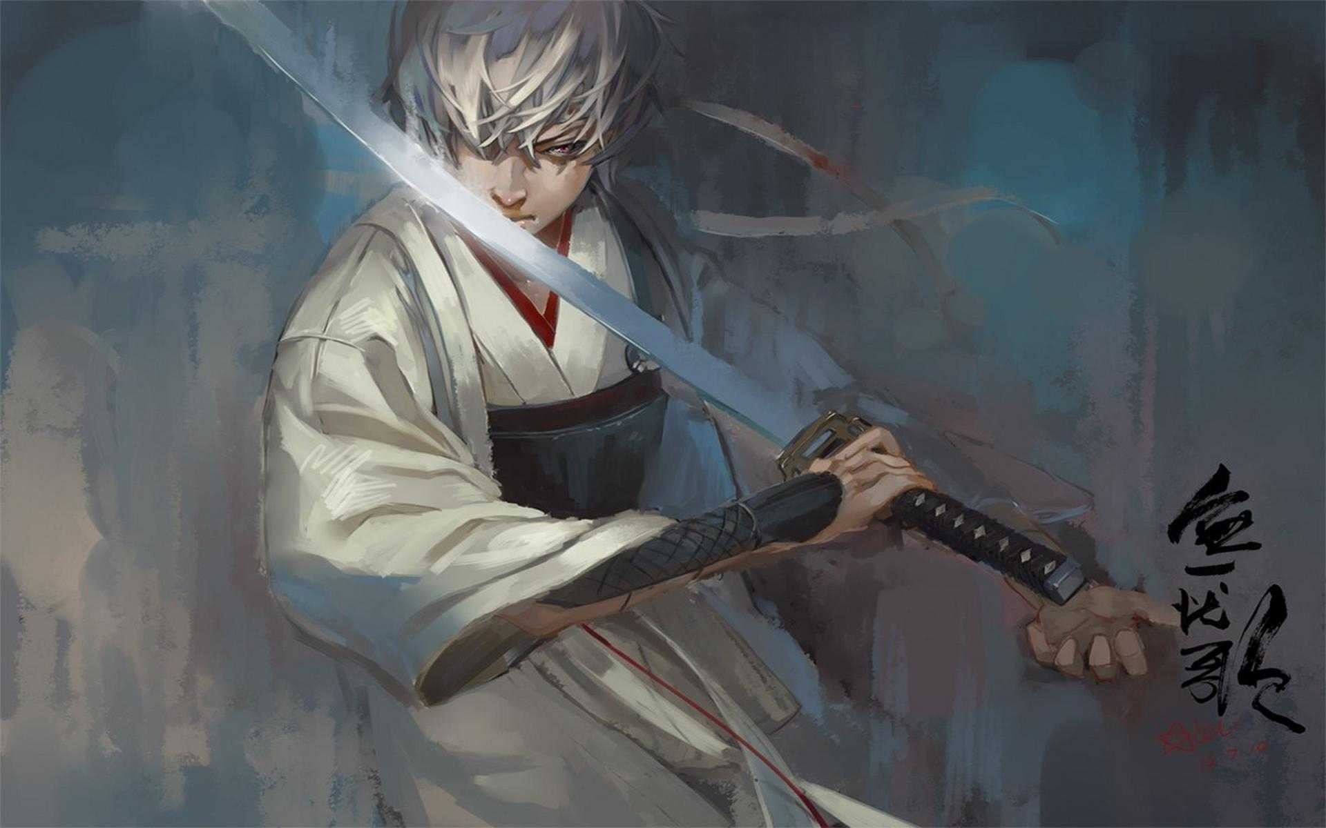 Gintama Samurai Sakata Gintoki Anime Boys 1920x1200