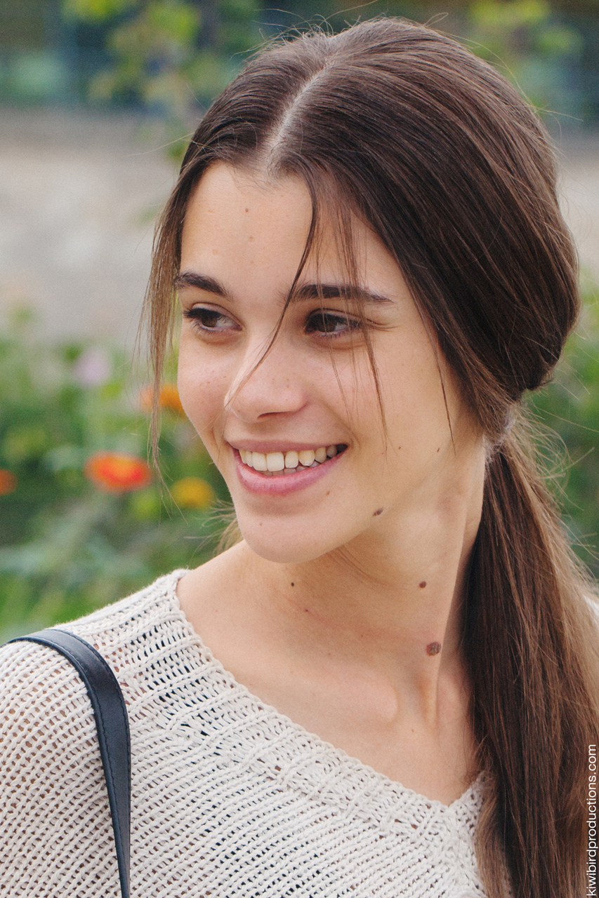 Pauline Hoarau Women Model French Brunette Long Hair Depth Of Field Face Women Outdoors Smiling Fren 853x1280