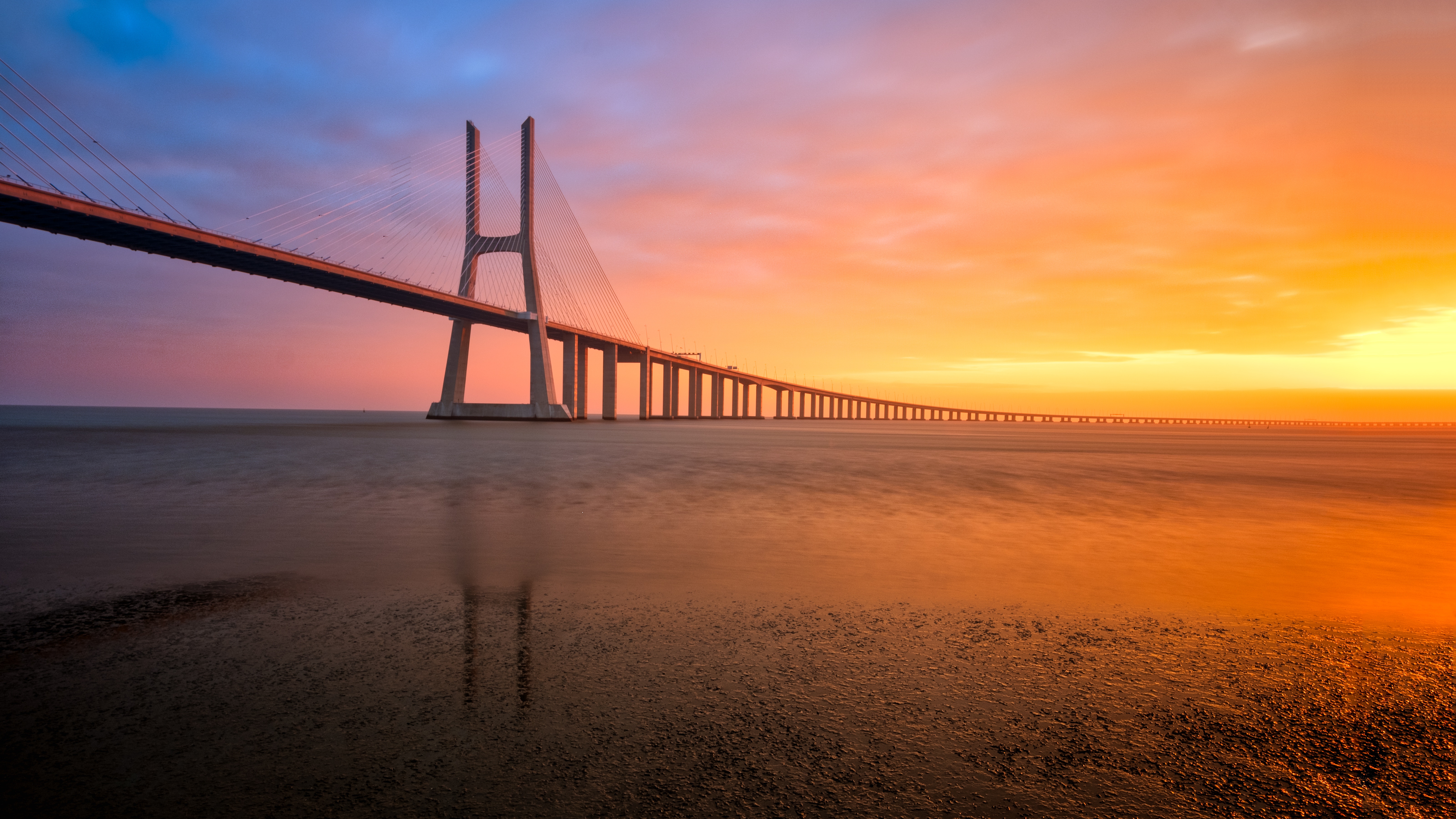 Nature Landscape Bridge Portugal Lisbon 6402x3601