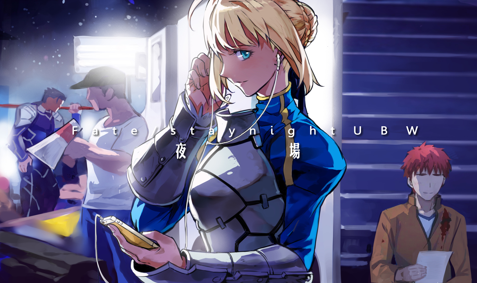 Fate Series Fate Stay Night Blond Hair Fantasy Armor Anime Girls Smiling Blue Eyes Saber Arturia Pen 1644x975