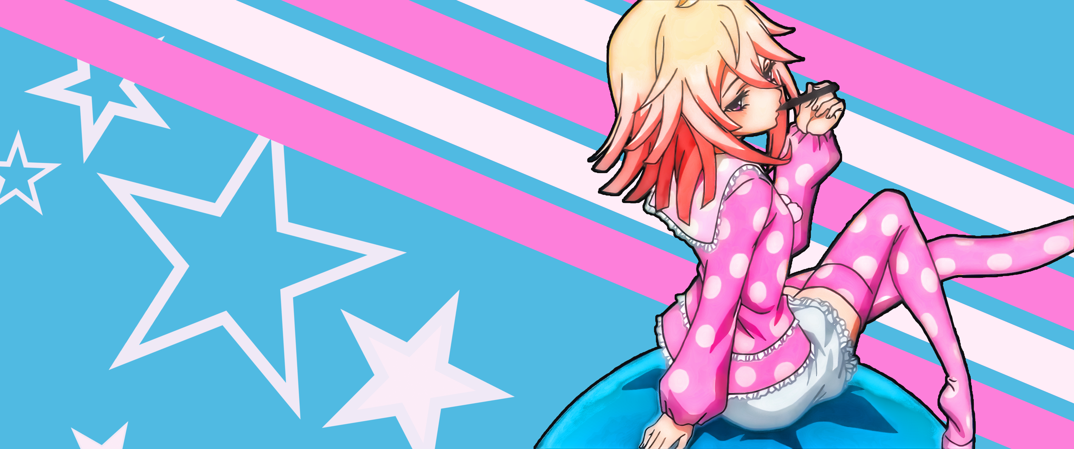 Makoto Noro Anime Girls Blonde Anime Colorful 3440x1440