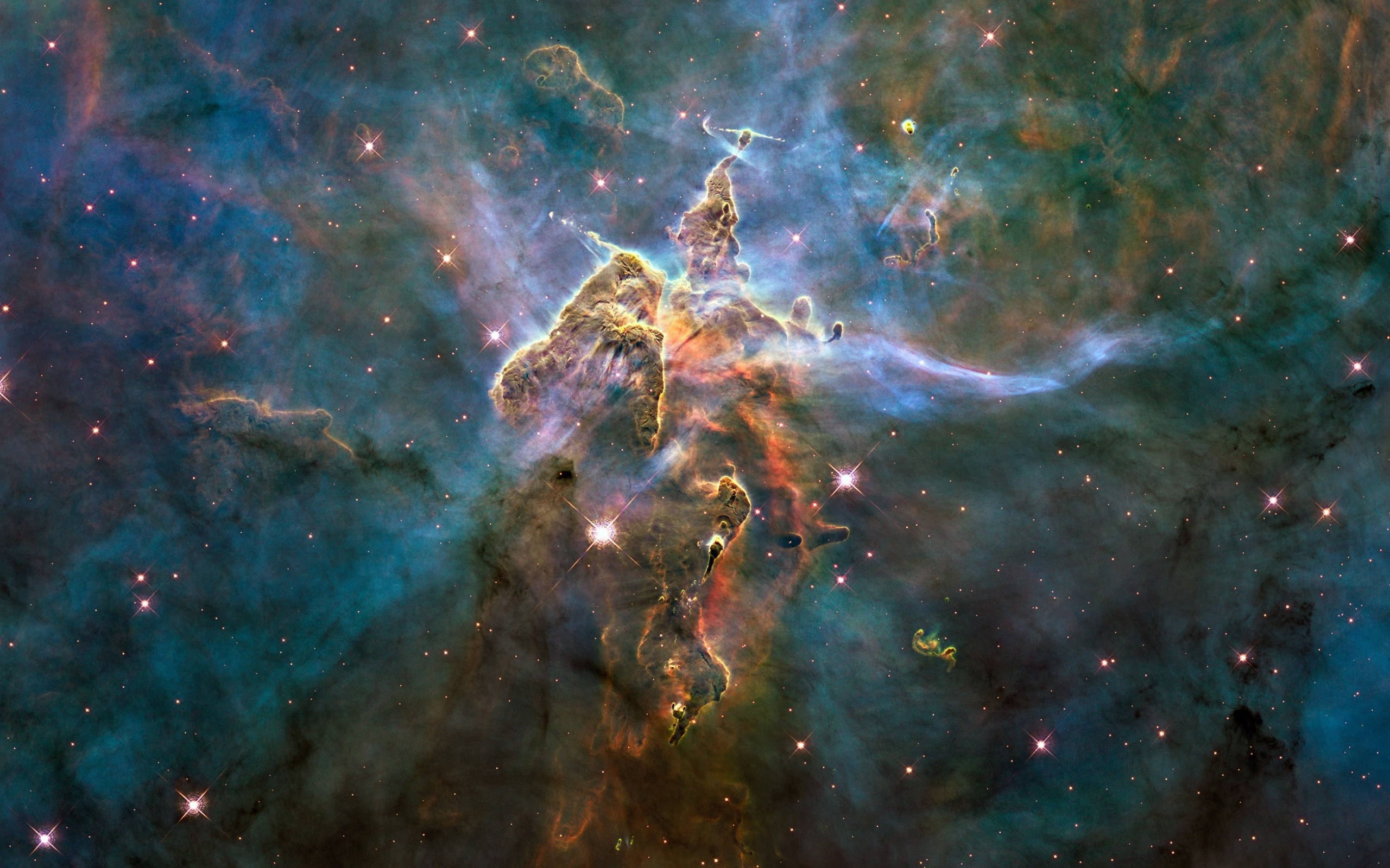 Nebula Carina Nebula NASA Hubble 2560x1600