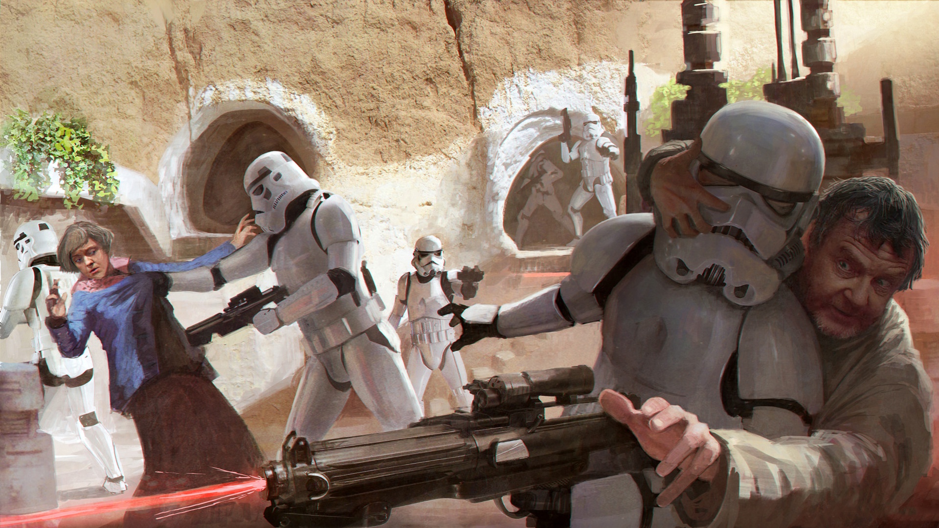 Tatooine Imperial Forces Stormtrooper Storm Troopers Star Wars 1920x1080