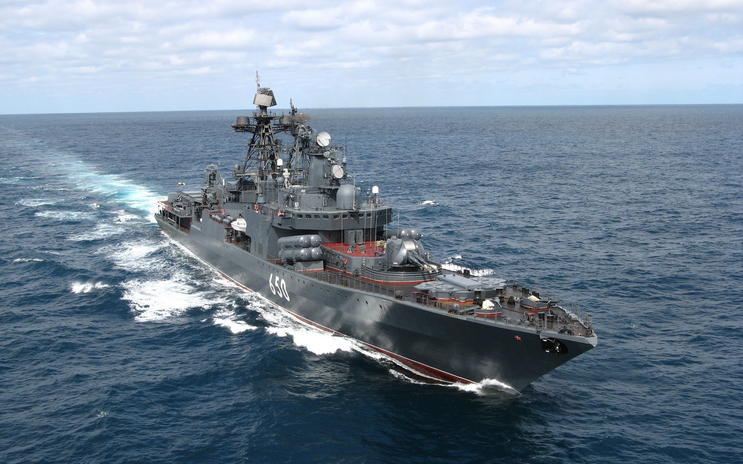 Destroyer Russian Navy Vehicle Ship Military 2560x1600