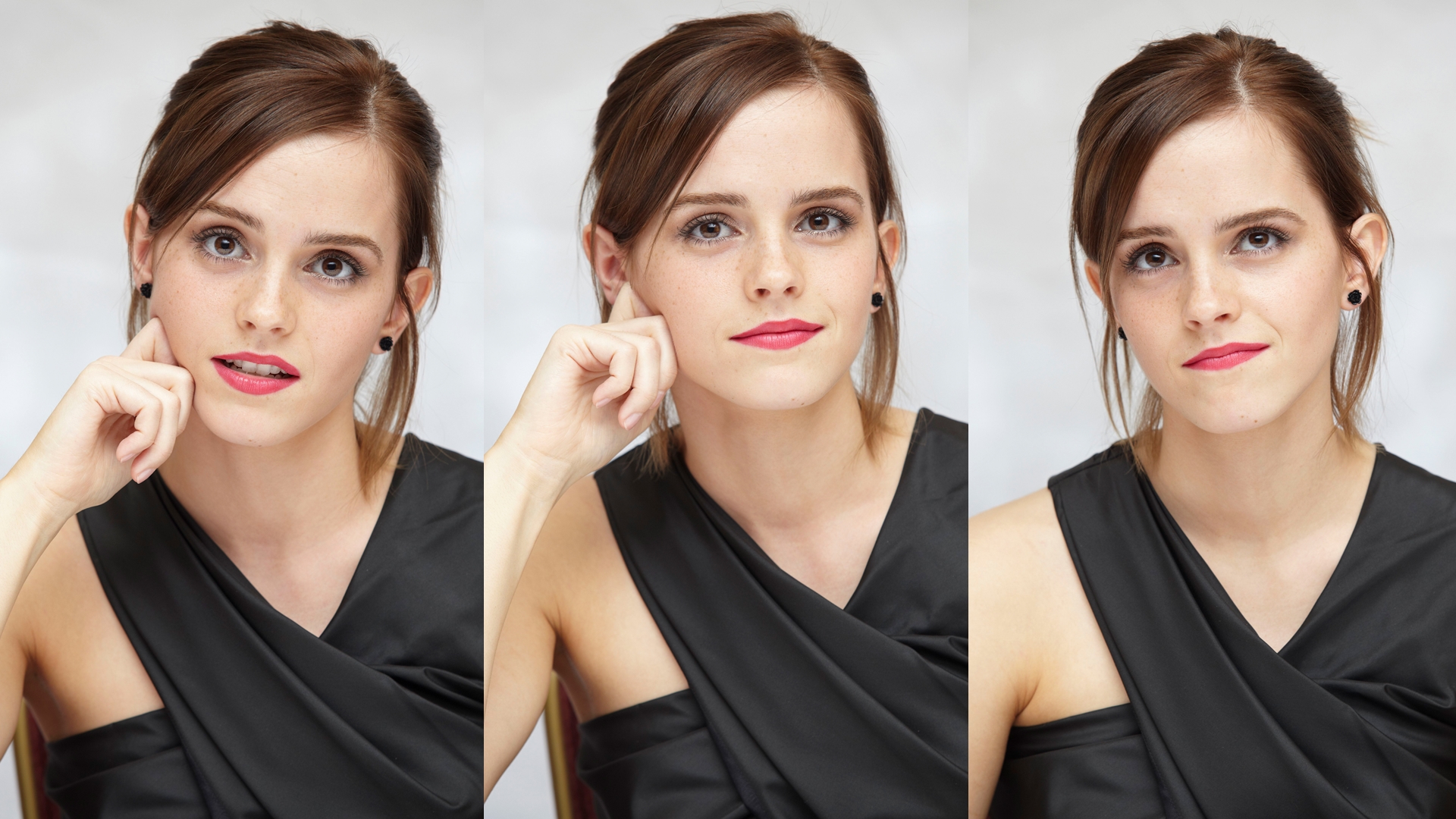 Emma Watson Women Actress Collage Celebrity Short Hair Lipstick British Wallpaper Resolution 19x1080 Id Wallha Com