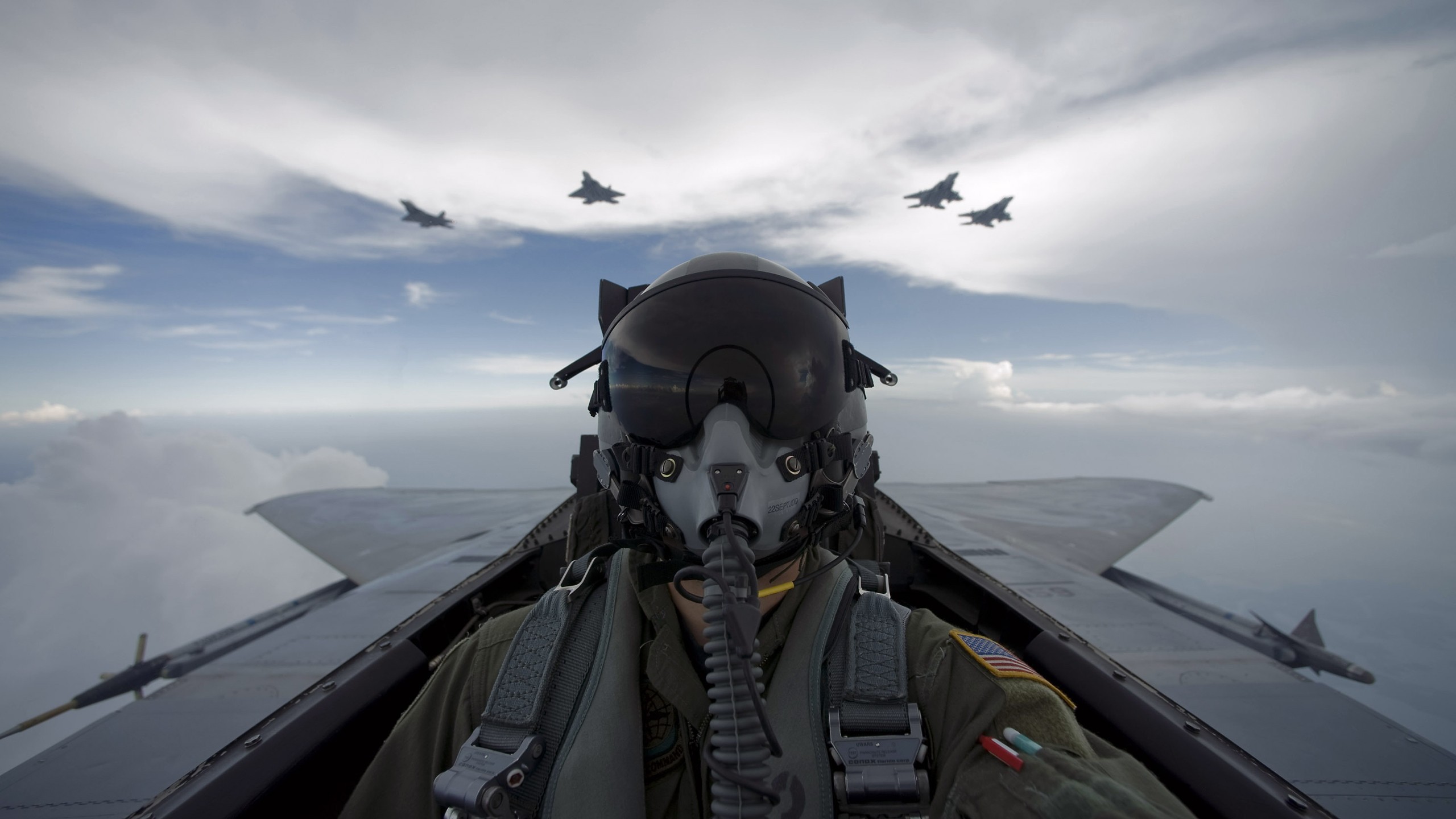 Pilote Cockpit F 15 Eagle US Air Force Military Aircraft Aircraft 2560x1440