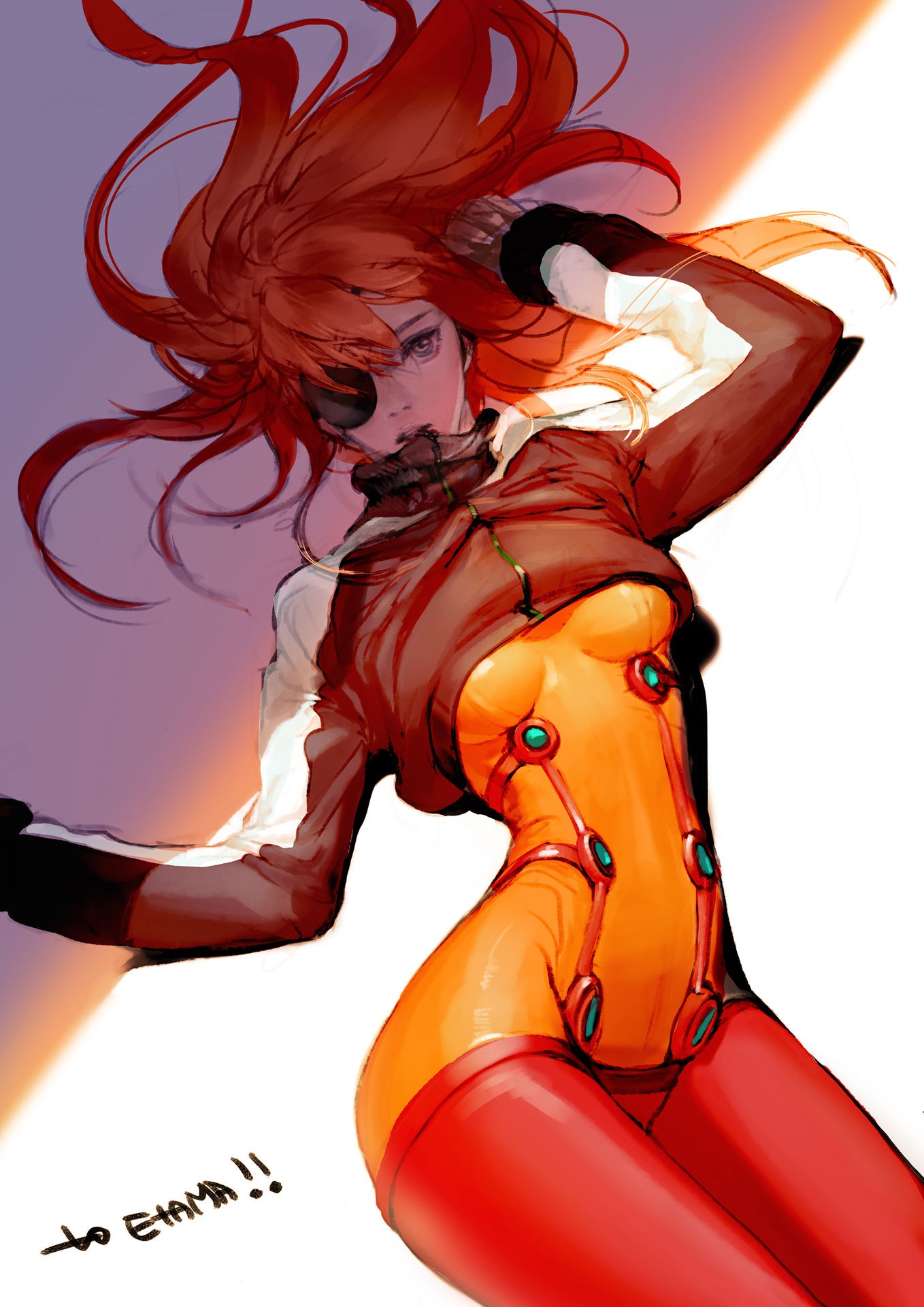 Neon Genesis Evangelion Asuka Langley Soryu Eye Patch Redhead Anime Girls Asuka Langley Shikinami 1358x1920