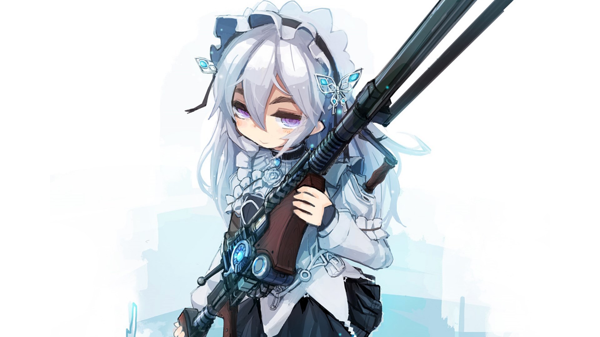 Hitsugi No Chaika Chaika Trabant Sniper Rifle 1920x1080