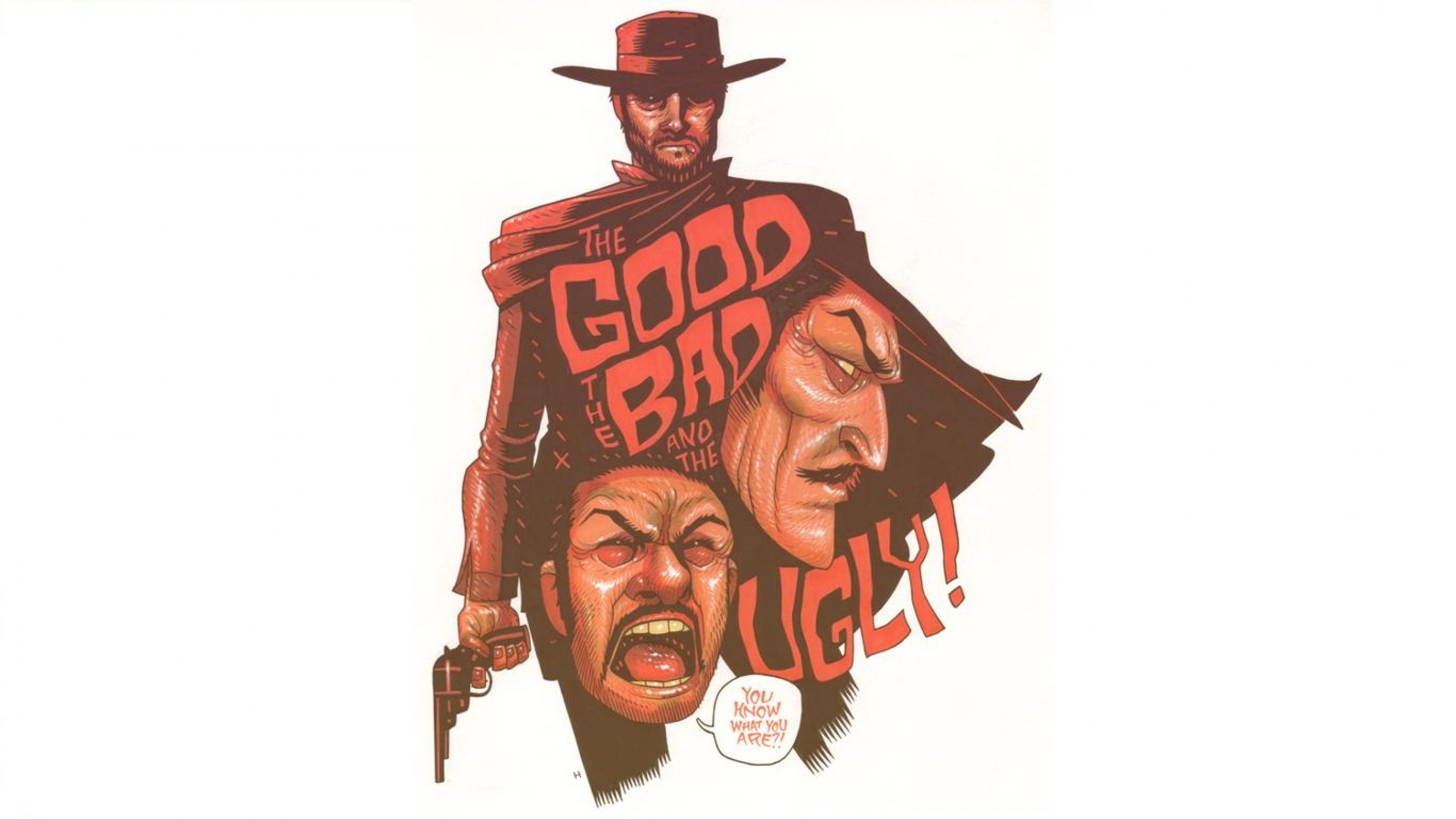 The Good The Bad And The Ugly Clint Eastwood Western Minimalism Movies 3840x2160