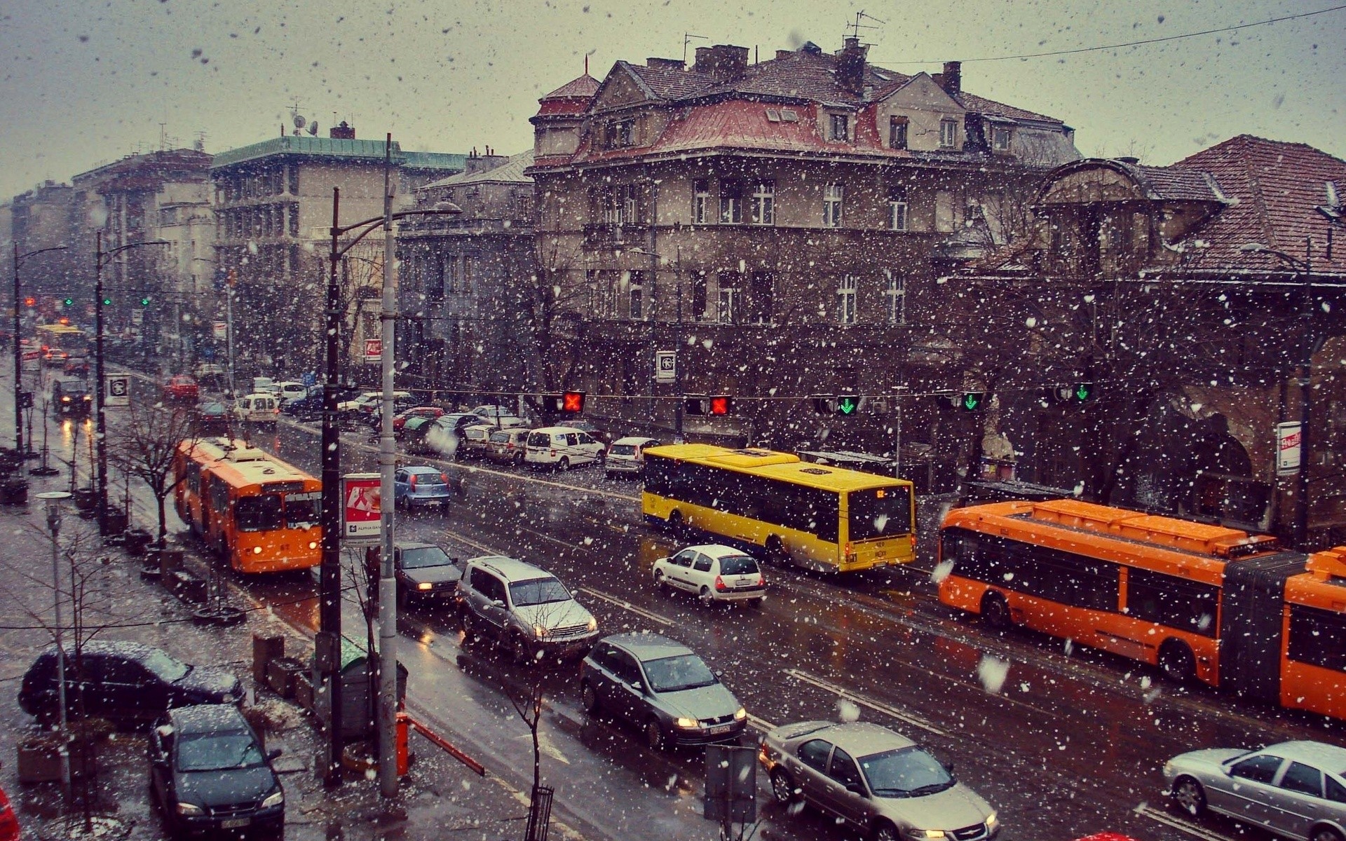 Winter Belgrade Snow Bus 1920x1200