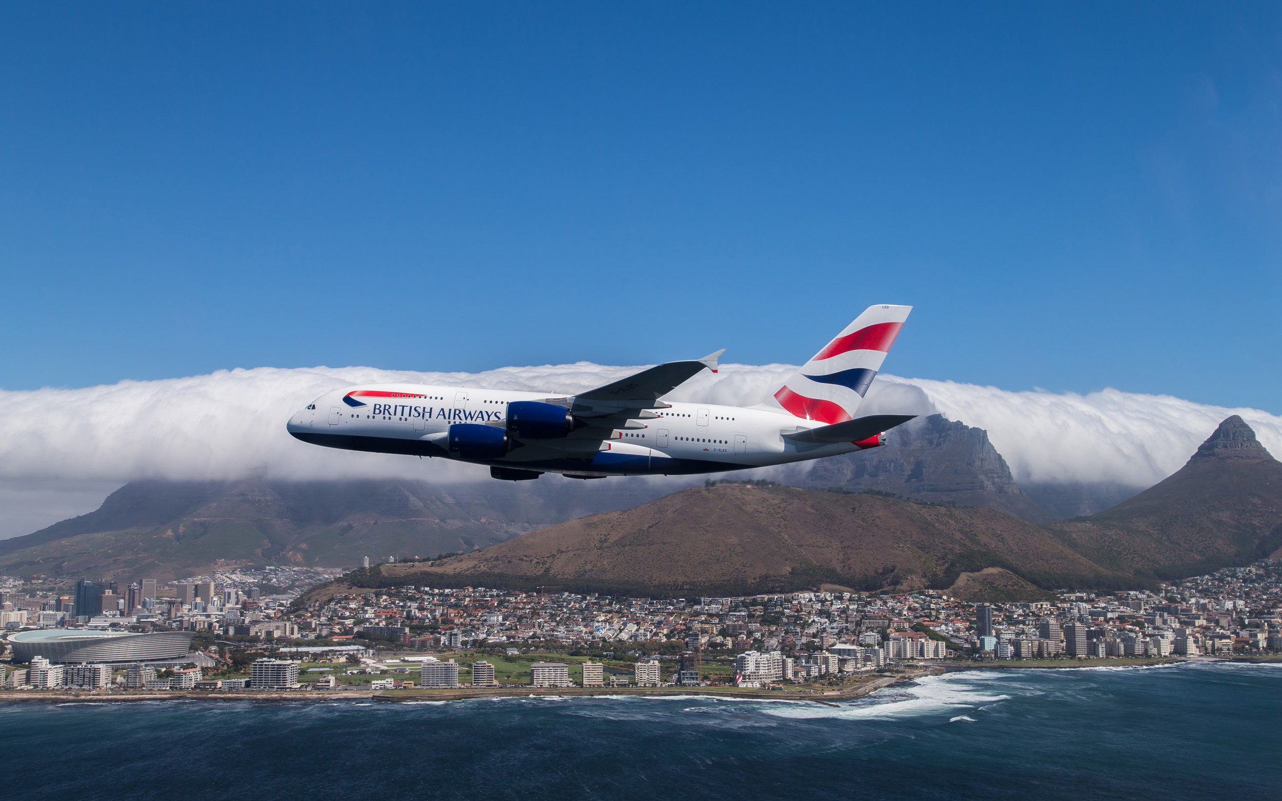 Aircraft Airplane Airbus A380 Airbus A 380 861 Cape Town City 2500x1562