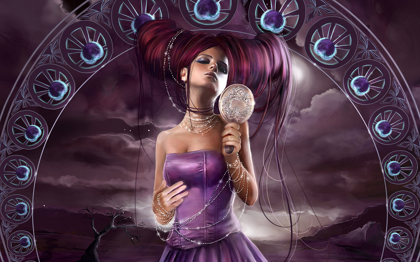 Gems Purple Arch Mystical Brunette 1440x900