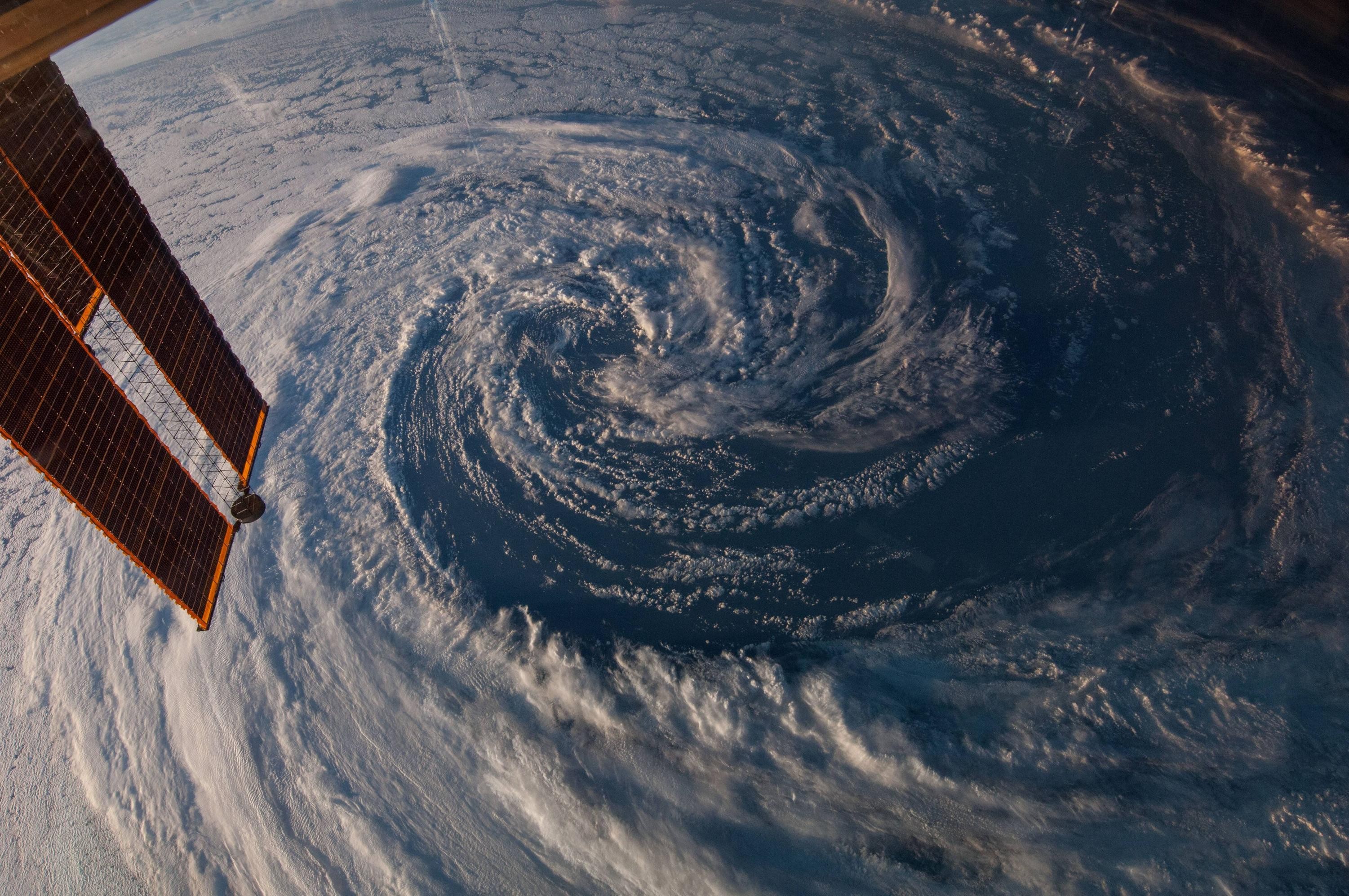 International Space Station Storm NASA Clouds Space Earth Hurricane Aerial View 3002x1994