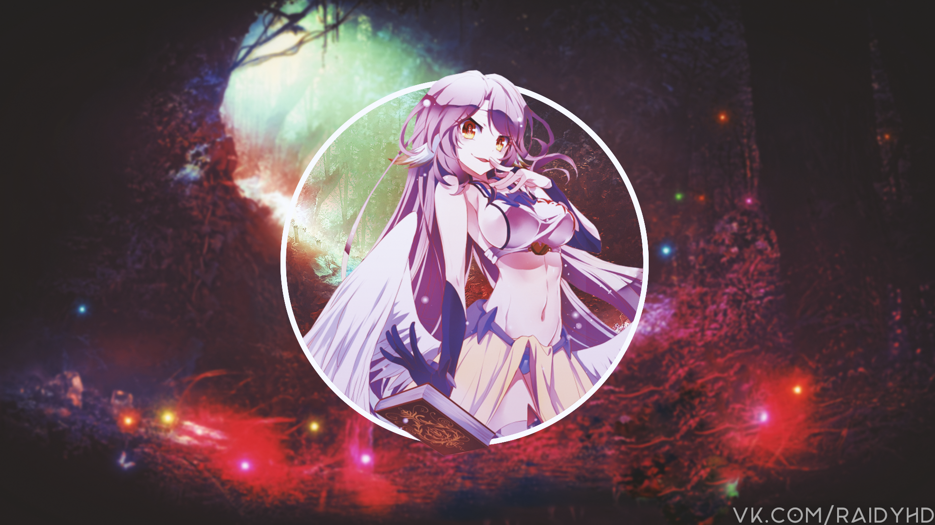 Anime Anime Girls Picture In Picture No Game No Life Jibril 1920x1080