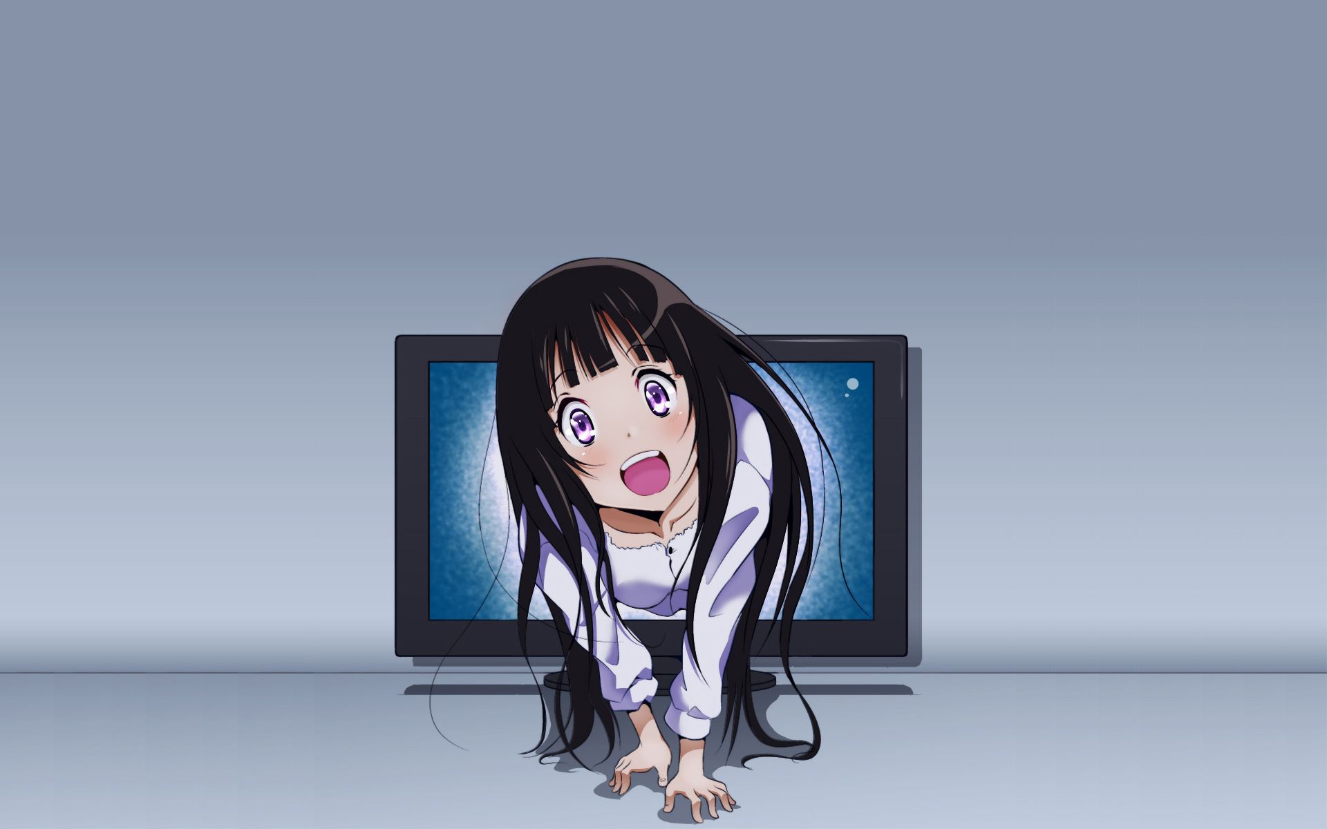 Hyouka Anime Anime Girls Purple Eyes Chitanda Eru Parody Samara 1920x1200