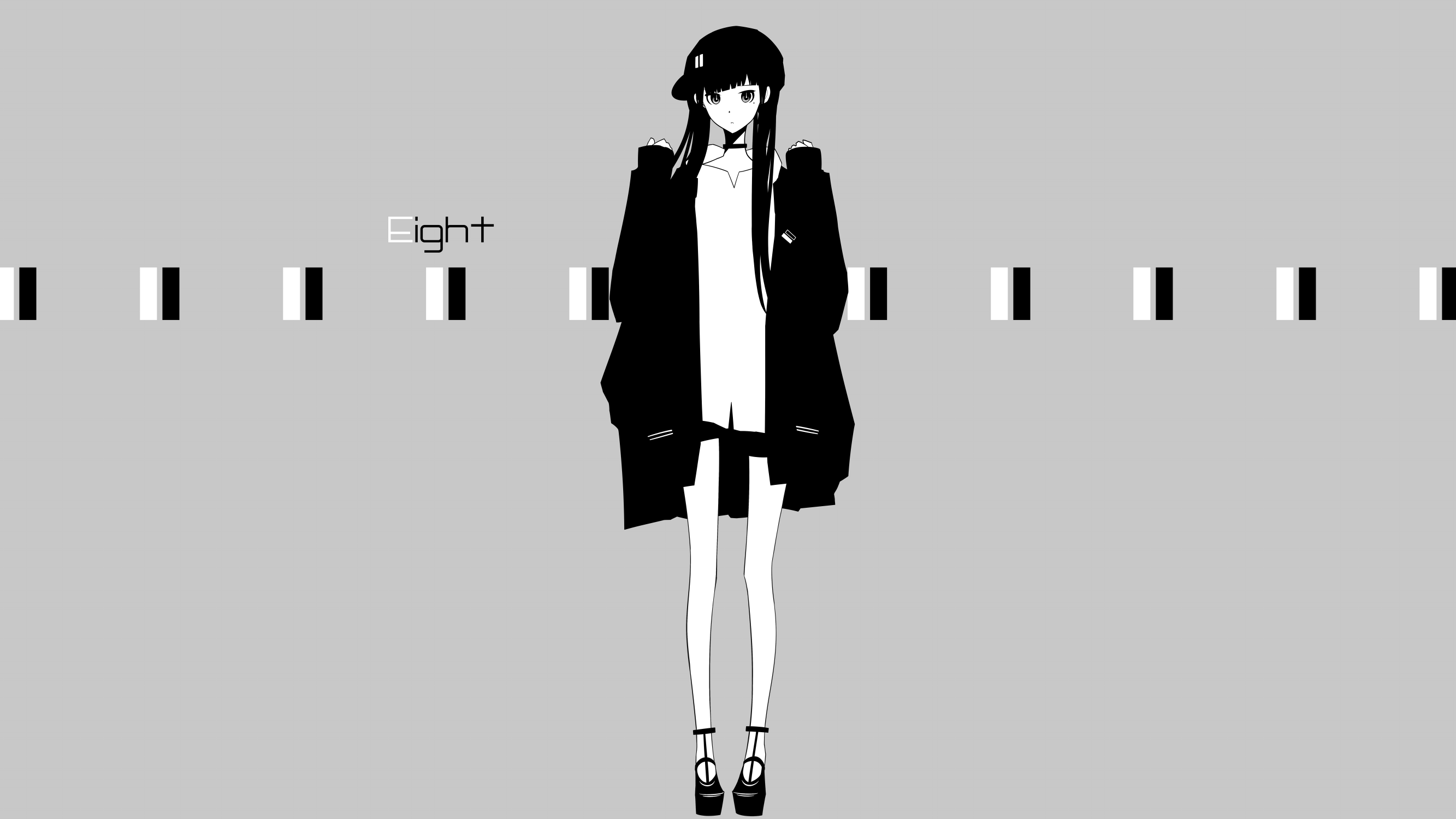 Haru Original Characters Anime Girls Simple Background Skirt Jacket Hat Choker Anime Standing Long H 2666x1500