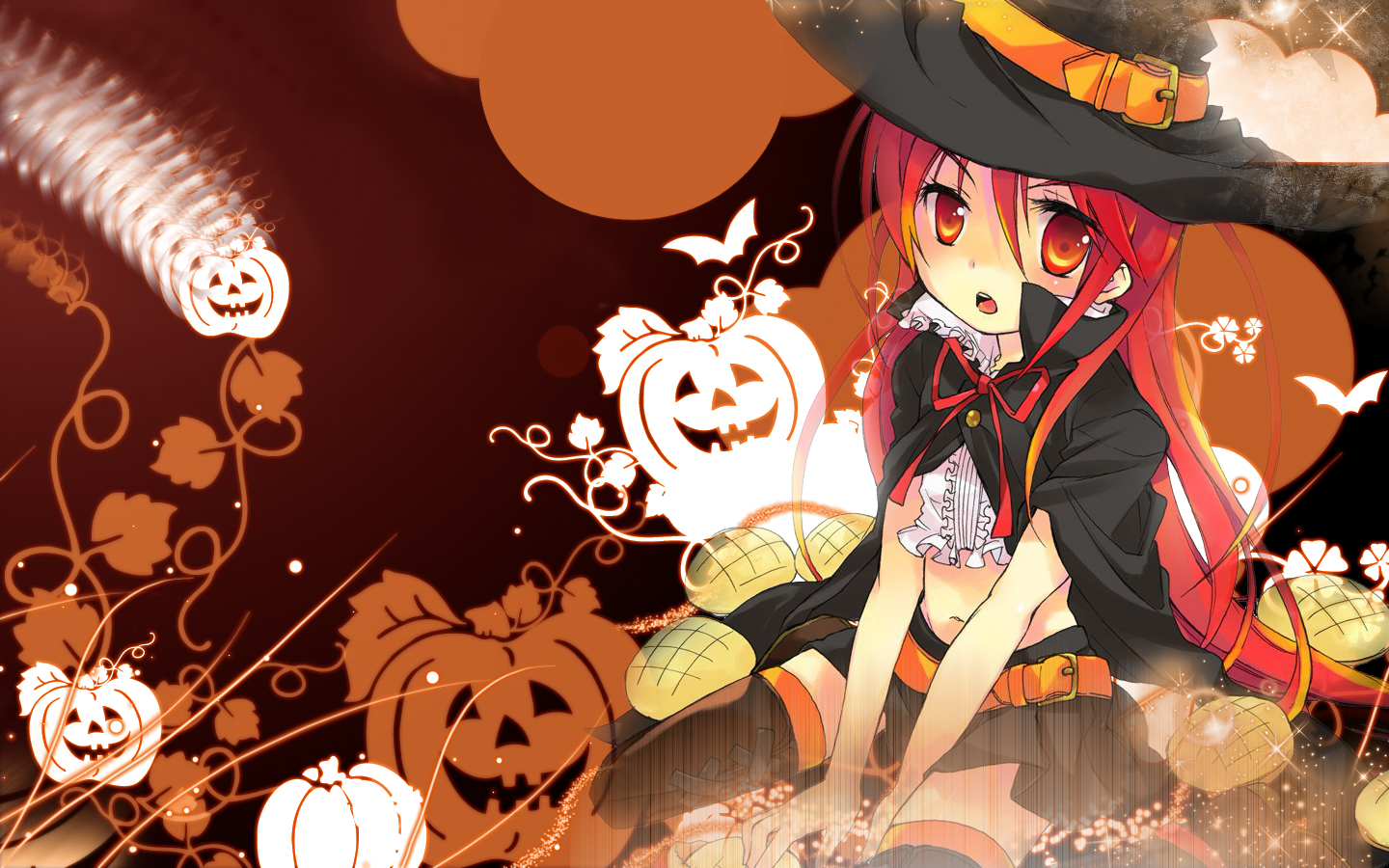 Anime Girls Halloween Shana Shakugan No Shana Thigh Highs Anime 1440x900