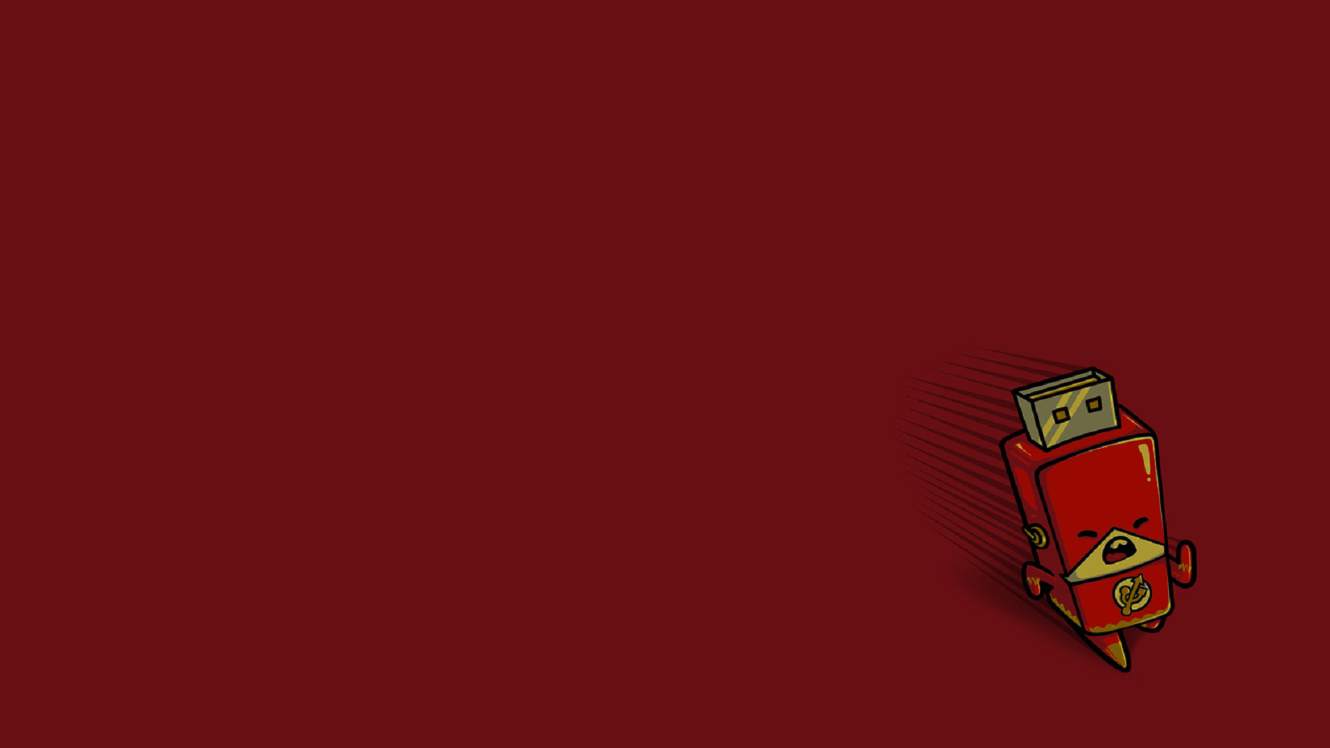 The Flash Computer Artwork Red Background Simple Background 1920x1080