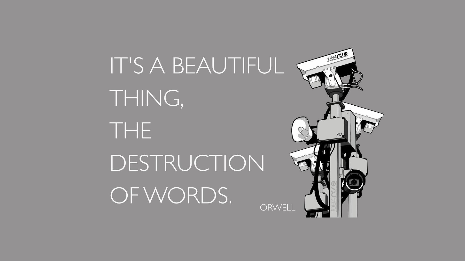 Literature Quote George Orwell 1984 1920x1080