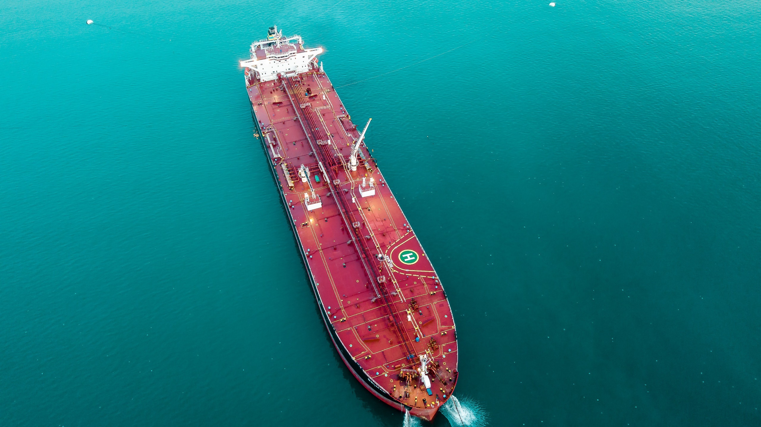 Oil Tanker Vessel Ship Sea Vehicle 2560x1438