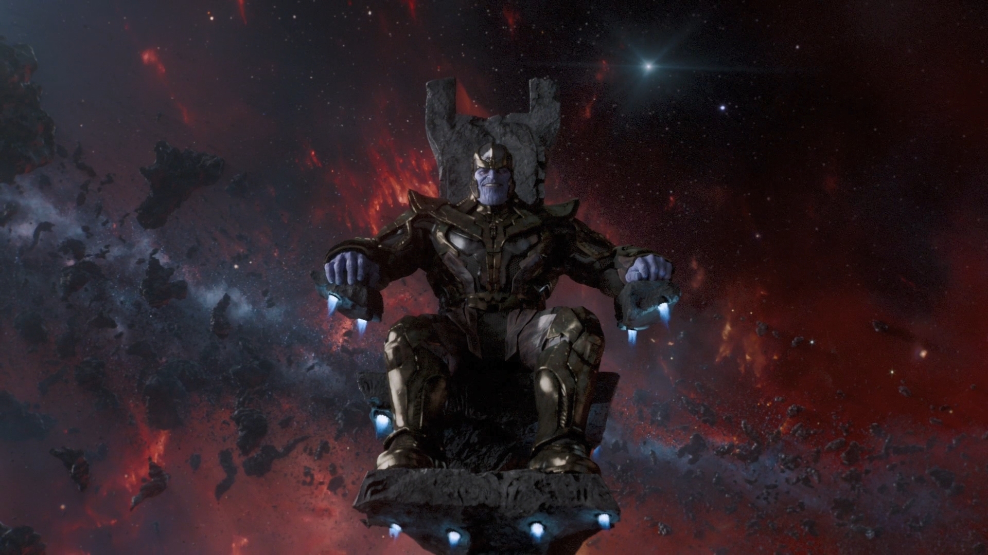 Thanos IMAX Marvel Comics Marvel Cinematic Universe Space Movies Science Fiction Armored Armor Smili 1920x1080