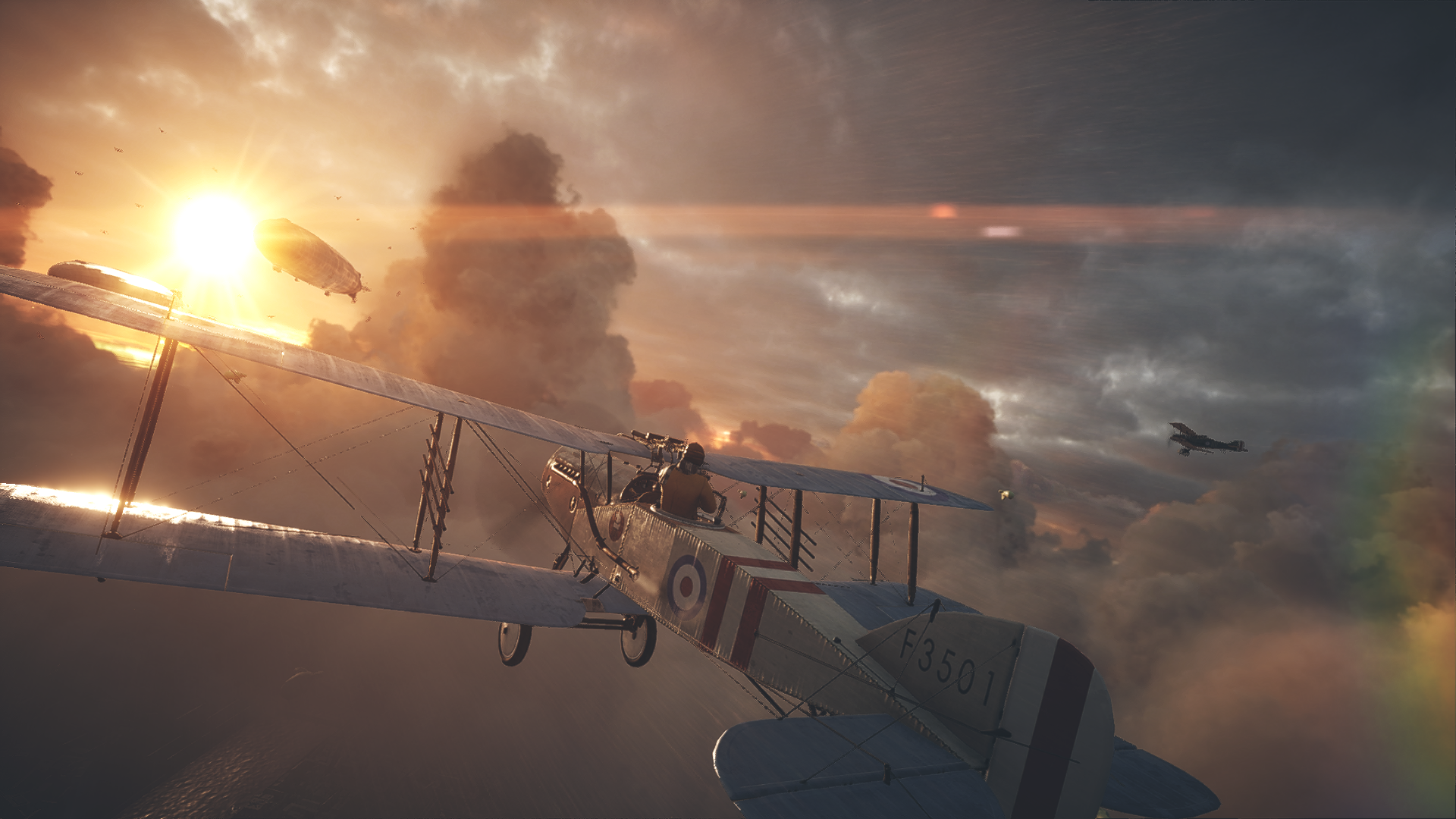 Video Games Battlefield 1 Aircraft Military Aircraft Screen Shot Warbird 1920x1080