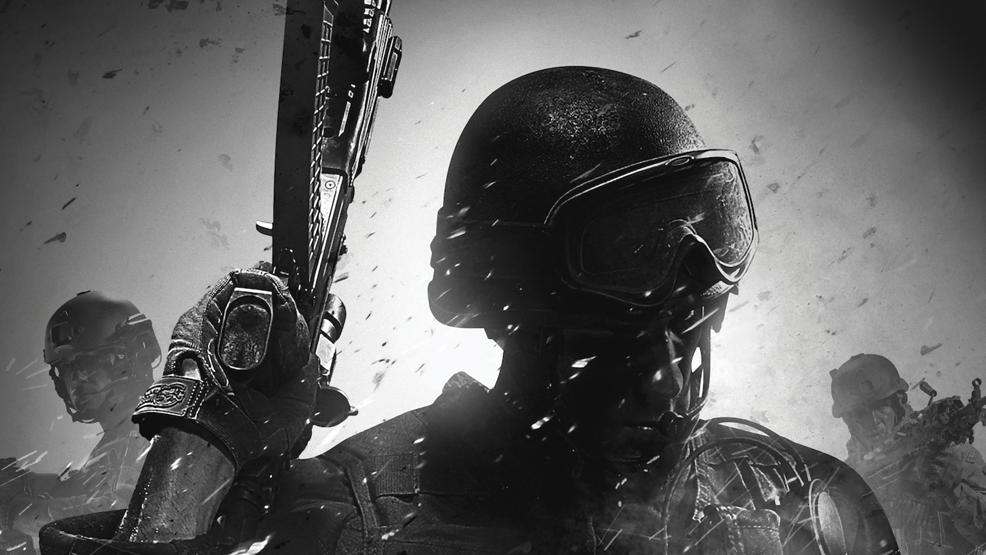 Video Games Monochrome Weapon Artwork Call Of Duty 4 Modern Warfare Call Of Duty 1920x1080