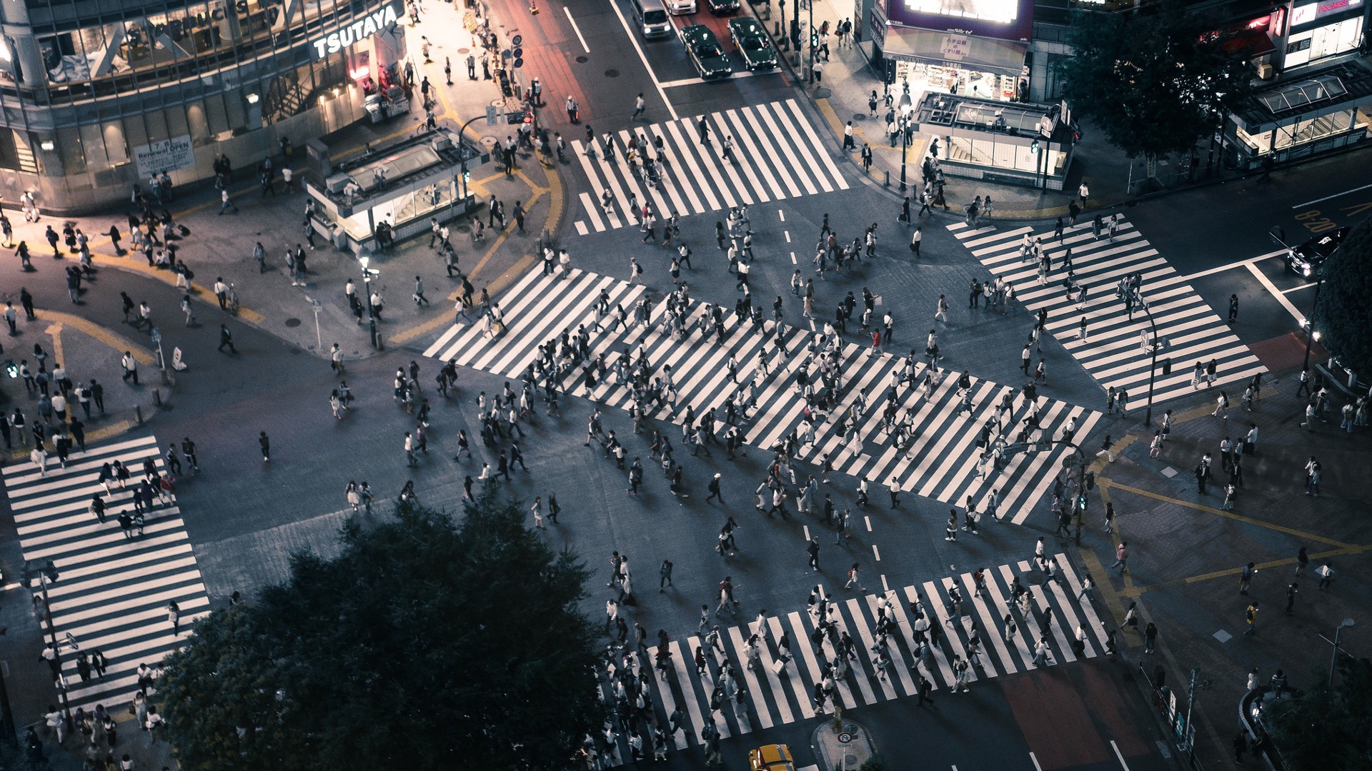 City Tokyo Intersections Shibuya 1920x1080