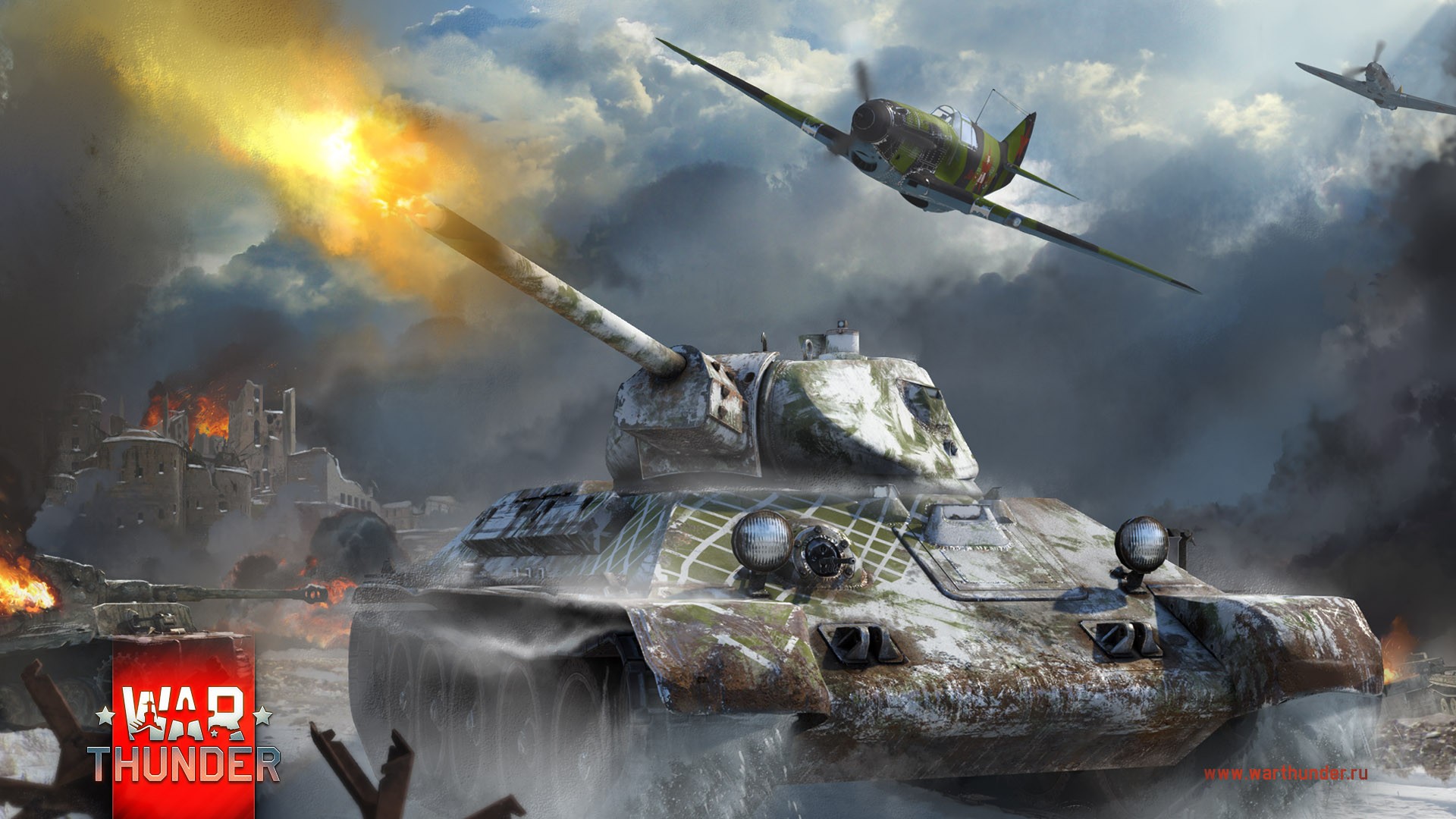 War Thunder Airplane Tank T 34 Gaijin Entertainment Video Games 1920x1080