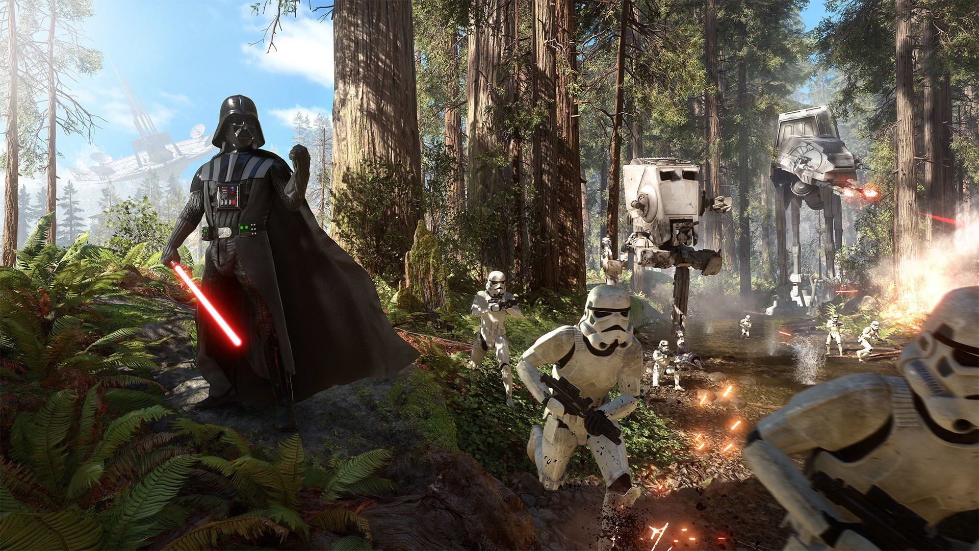 Star Wars Star Wars Battlefront Darth Vader Stormtrooper Galactic Empire Video Games EA DiCE AT ST A 1920x1080