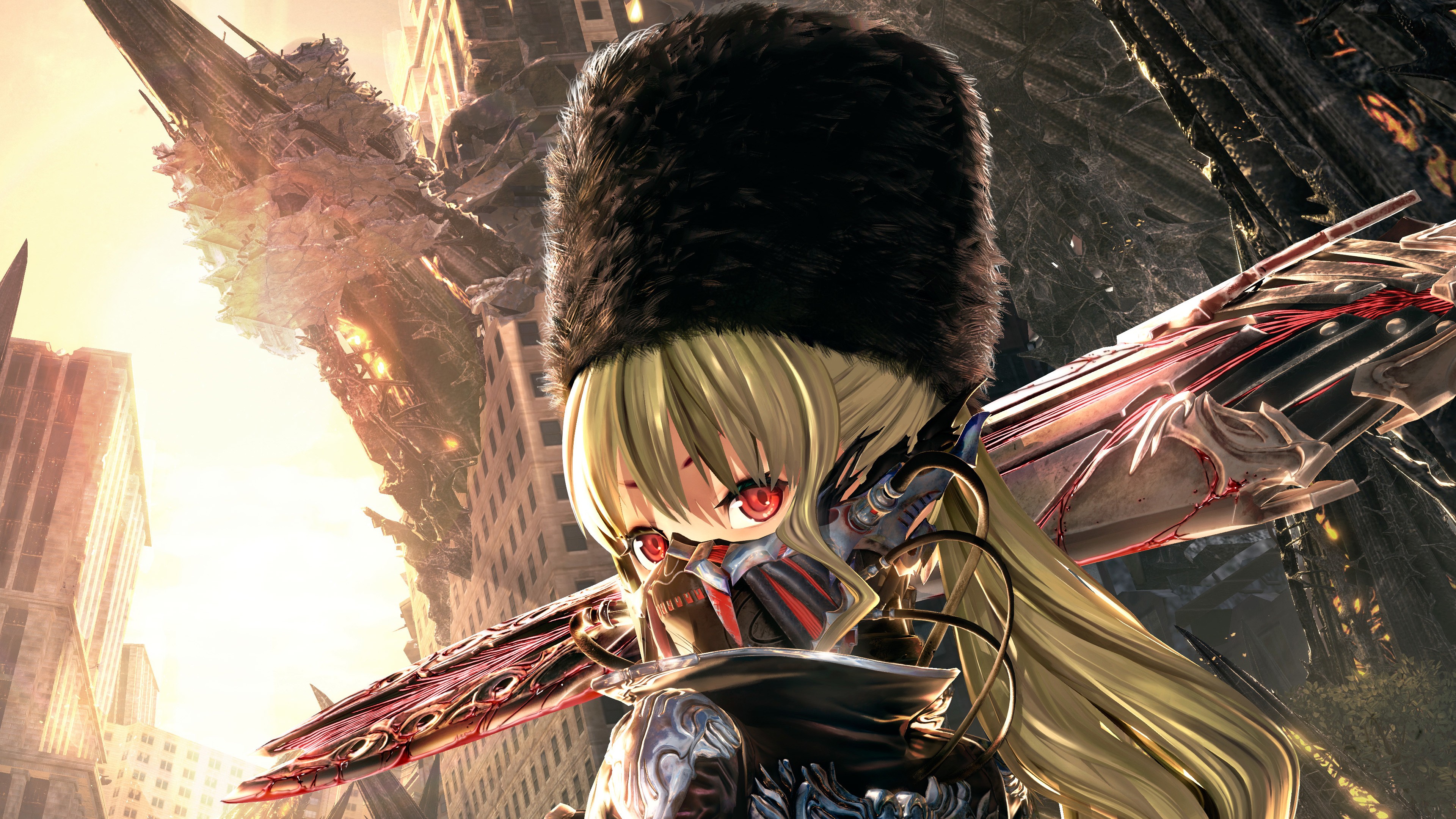 Code Vein Video Games Anime Girls Blonde Mask Hat 3840x2160