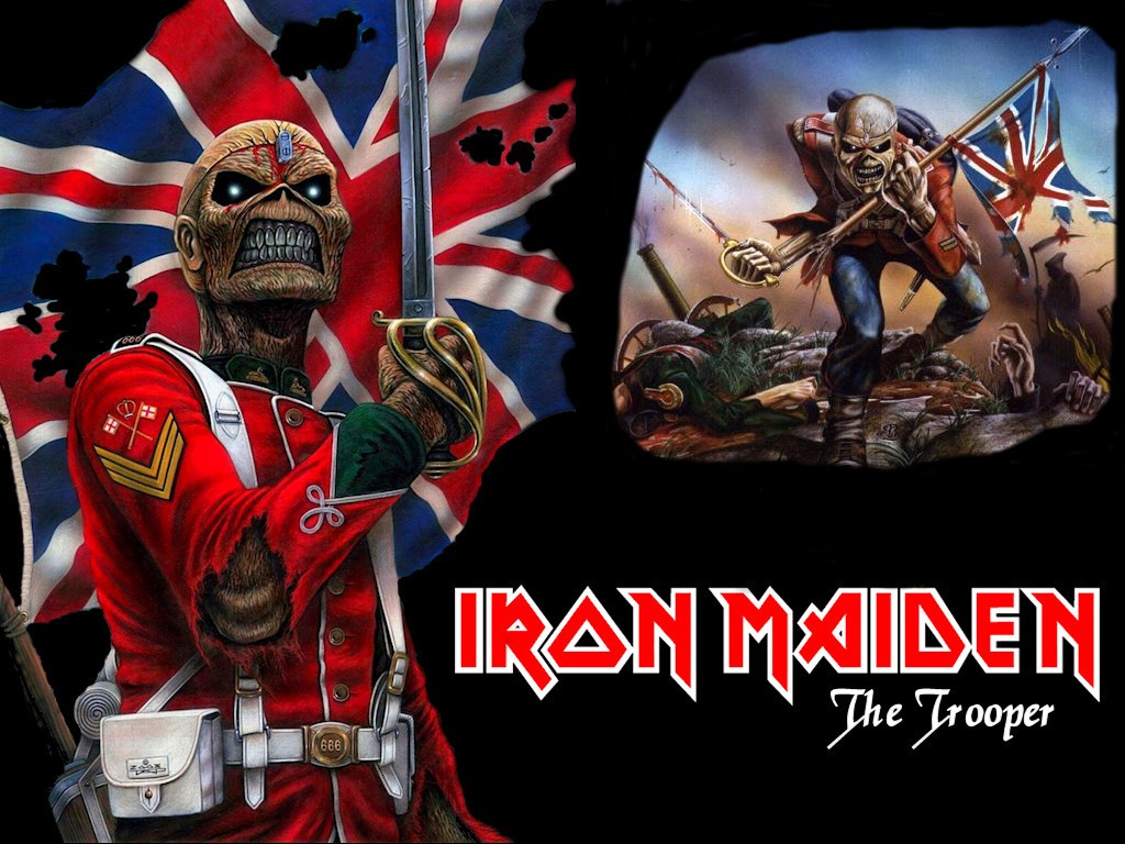 Iron Maiden Heavy Metal British Trooper Music Eddie Union Jack Metal Band Band Mascot Traditional He 1024x768