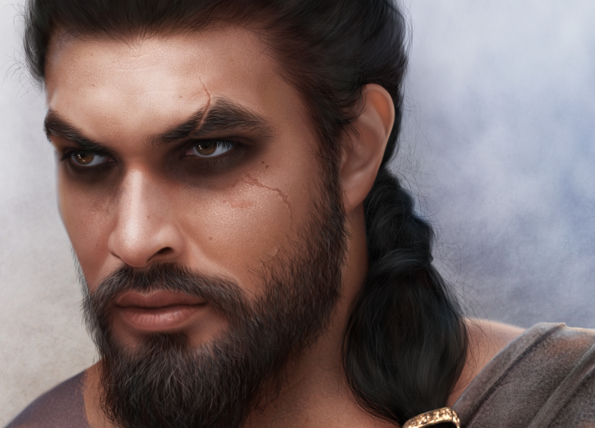 Digital Art Fantasy Art Tv Series Jason Momoa Khal Drogo Warrior Game Of Thrones 2000x1440