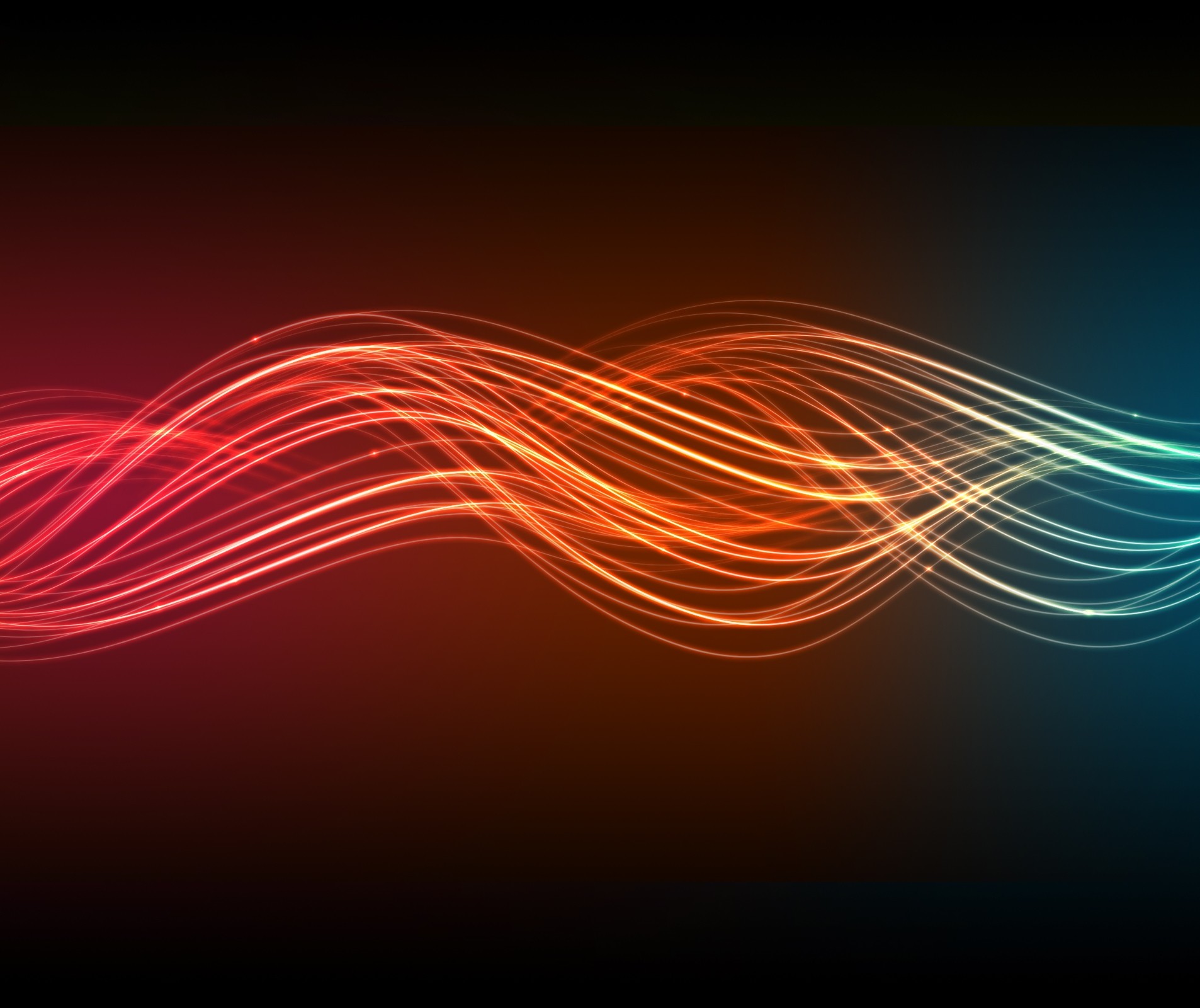 Abstract Spectrum Digital Art Lines Waveforms Red Blue 1906x1600