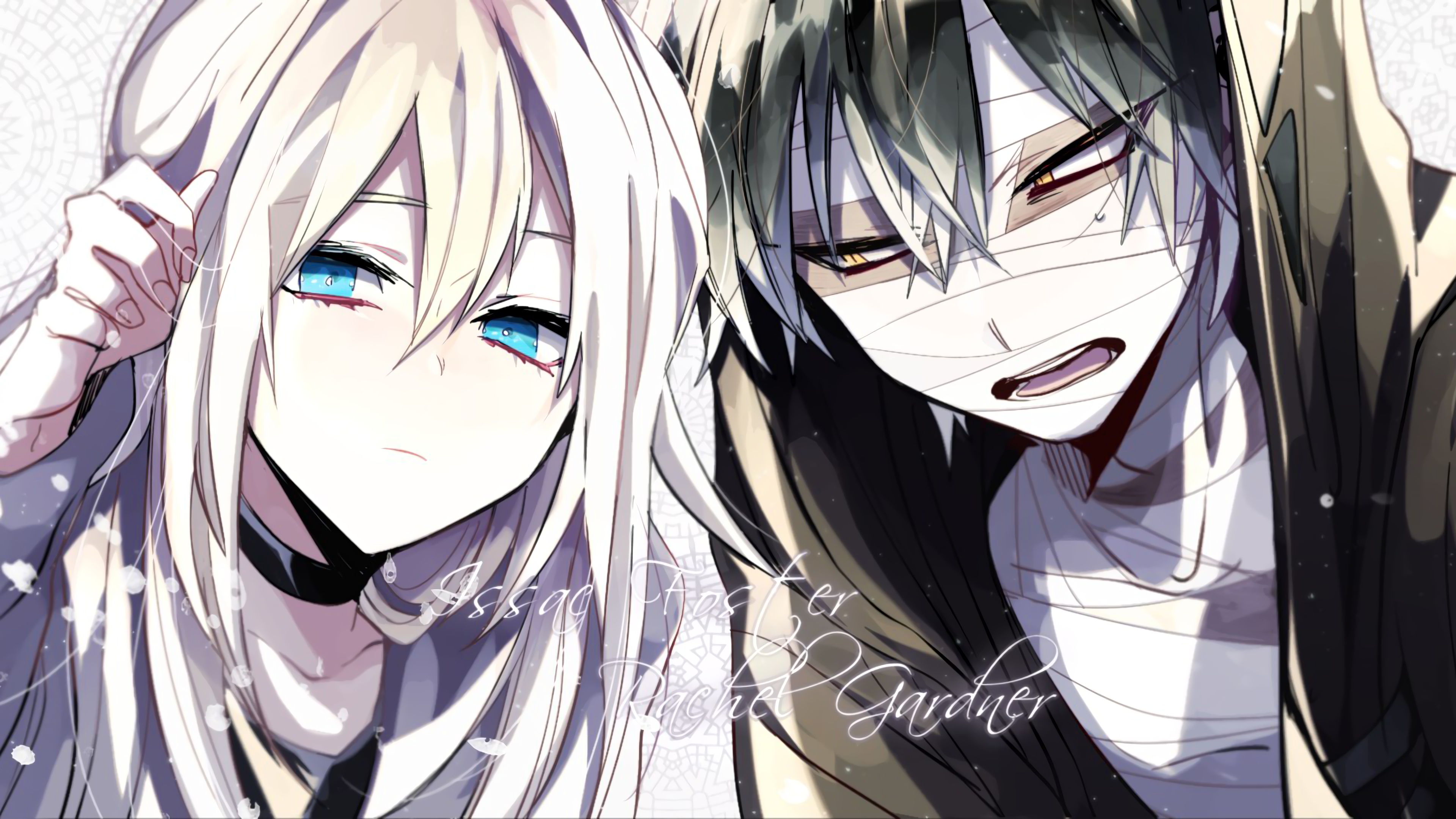 Satsuriku No Tenshi Anime Rachel Gardner Angels Of Death Isaac Foster Blue Eyes Long Hair Black Hair 3840x2160