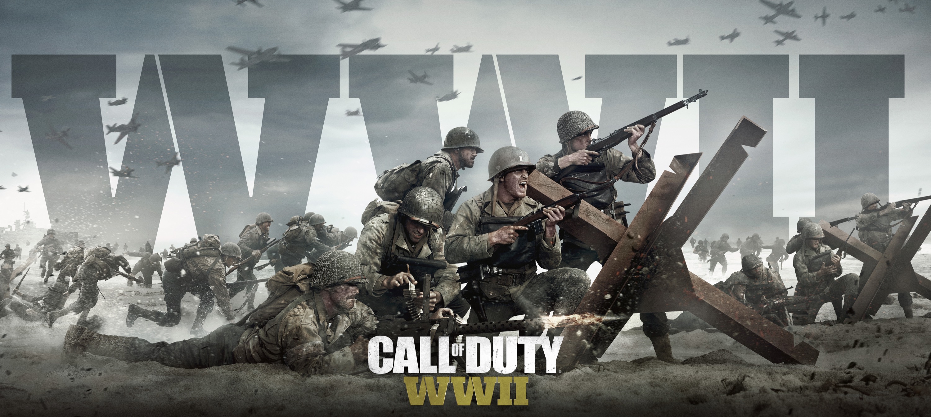 Call Of Duty Video Games Video Game Art Call Of Duty WWii 3000x1343